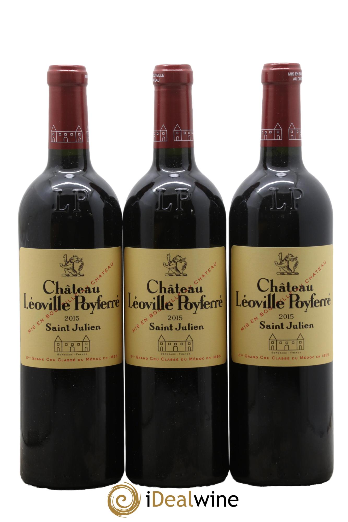 Château Léoville Poyferré 2ème Grand Cru Classé 2015 - Lot of 3 bottles - 0