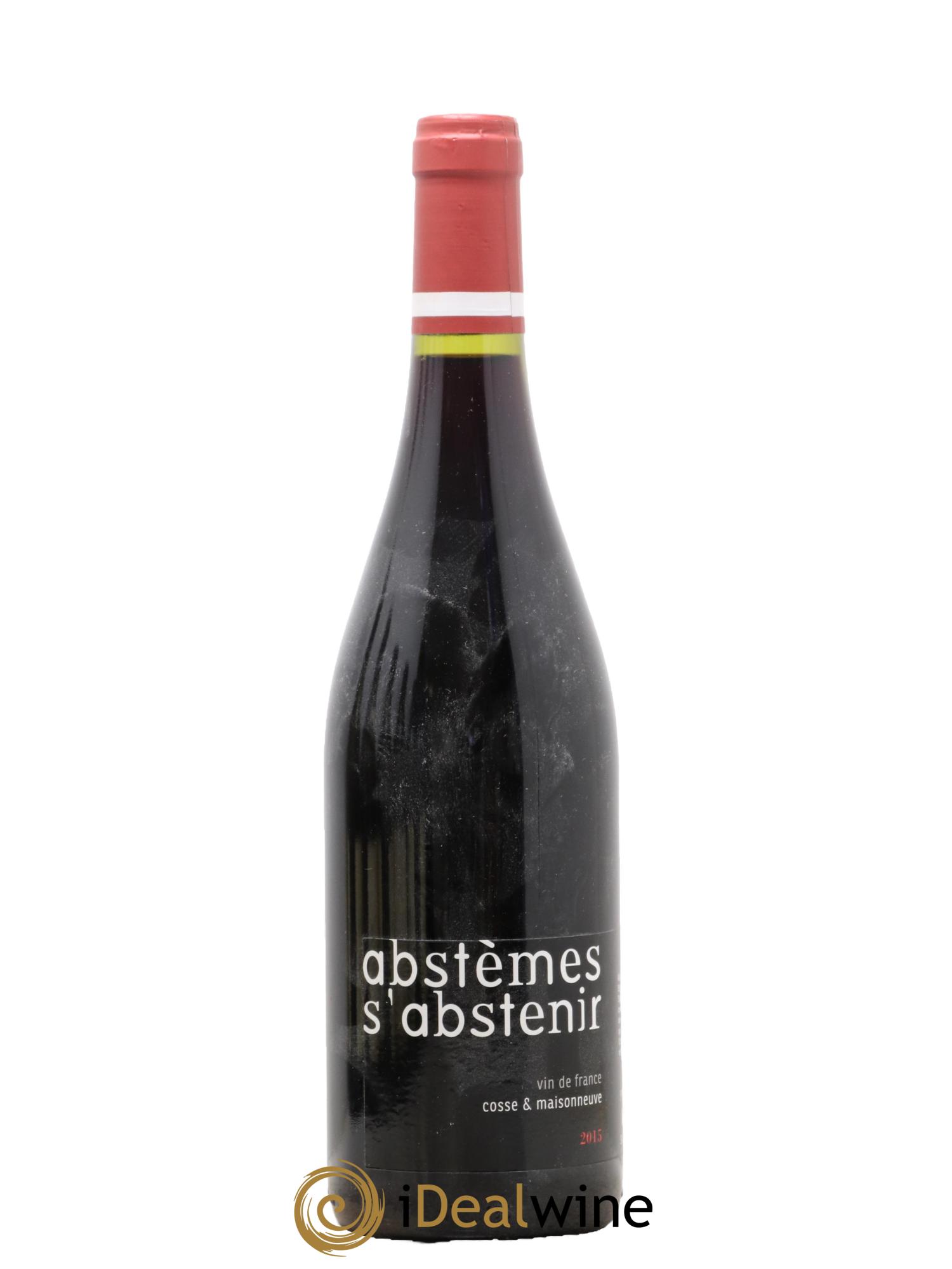 Vin de France Abstèmes S'Abstenir Cosse Maisonnneuve 2015 - Lot de 1 bouteille - 0