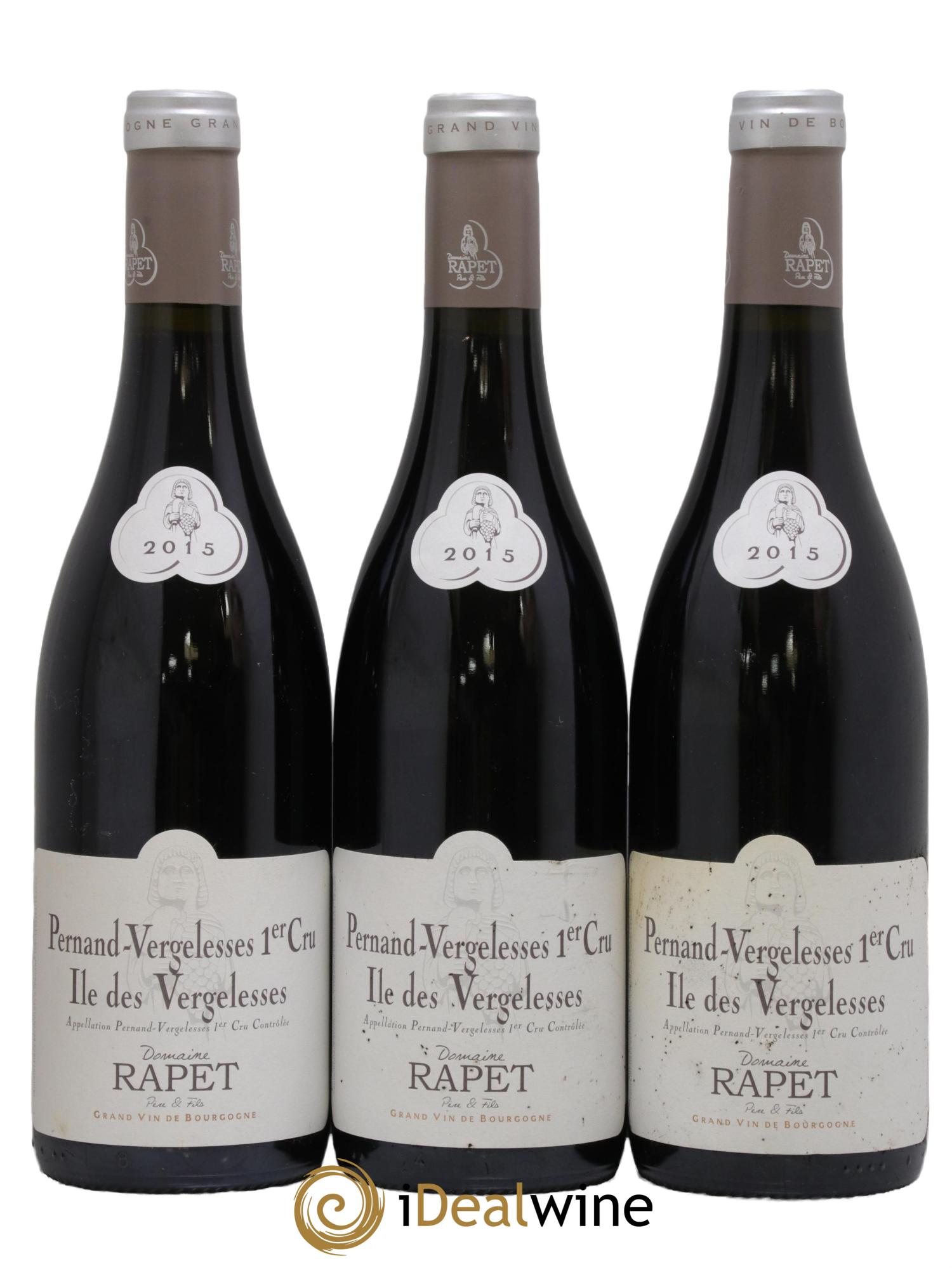 Pernand-Vergelesses 1er Cru Ile de Vergelesses Rapet Père & Fils 2015 - Lot de 3 bouteilles - 0