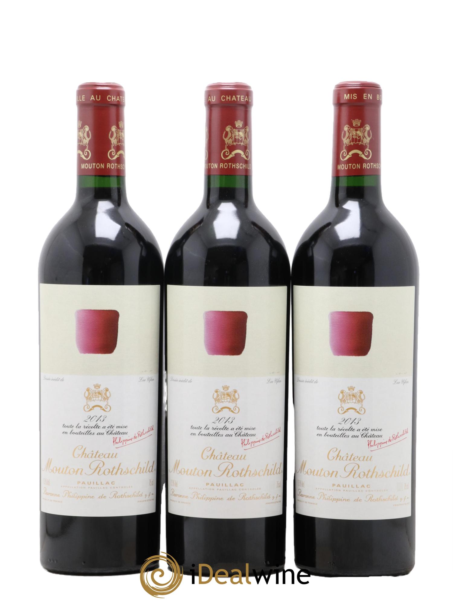 Château Mouton Rothschild 1er Grand Cru Classé 2013 - Lot de 3 bouteilles - 0