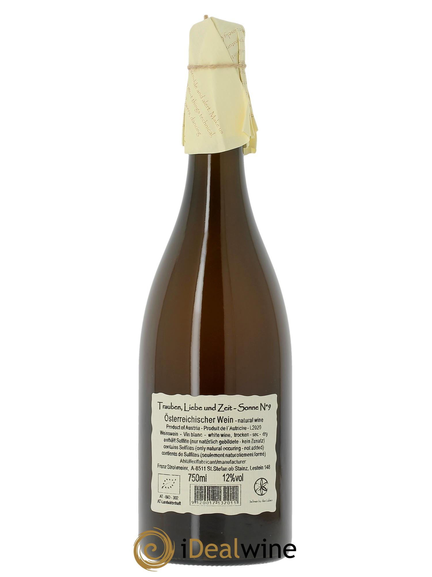 Weinland Österreich Autriche Franz Strohmeier TLZ Sonne Nr.9  2020 - Lot de 1 bouteille - 1