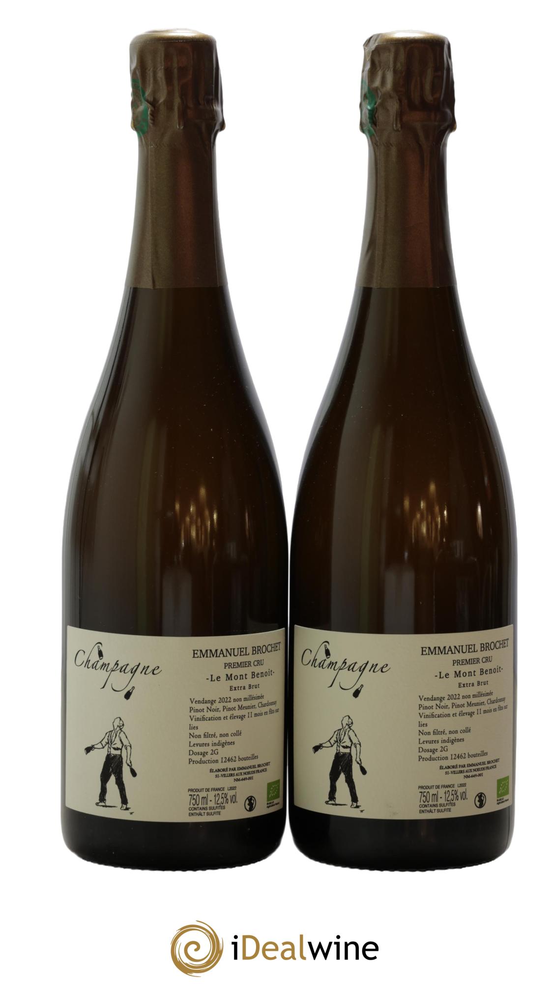 Le Mont Benoit Extra-Brut Emmanuel Brochet - Lot of 2 bottles - 0