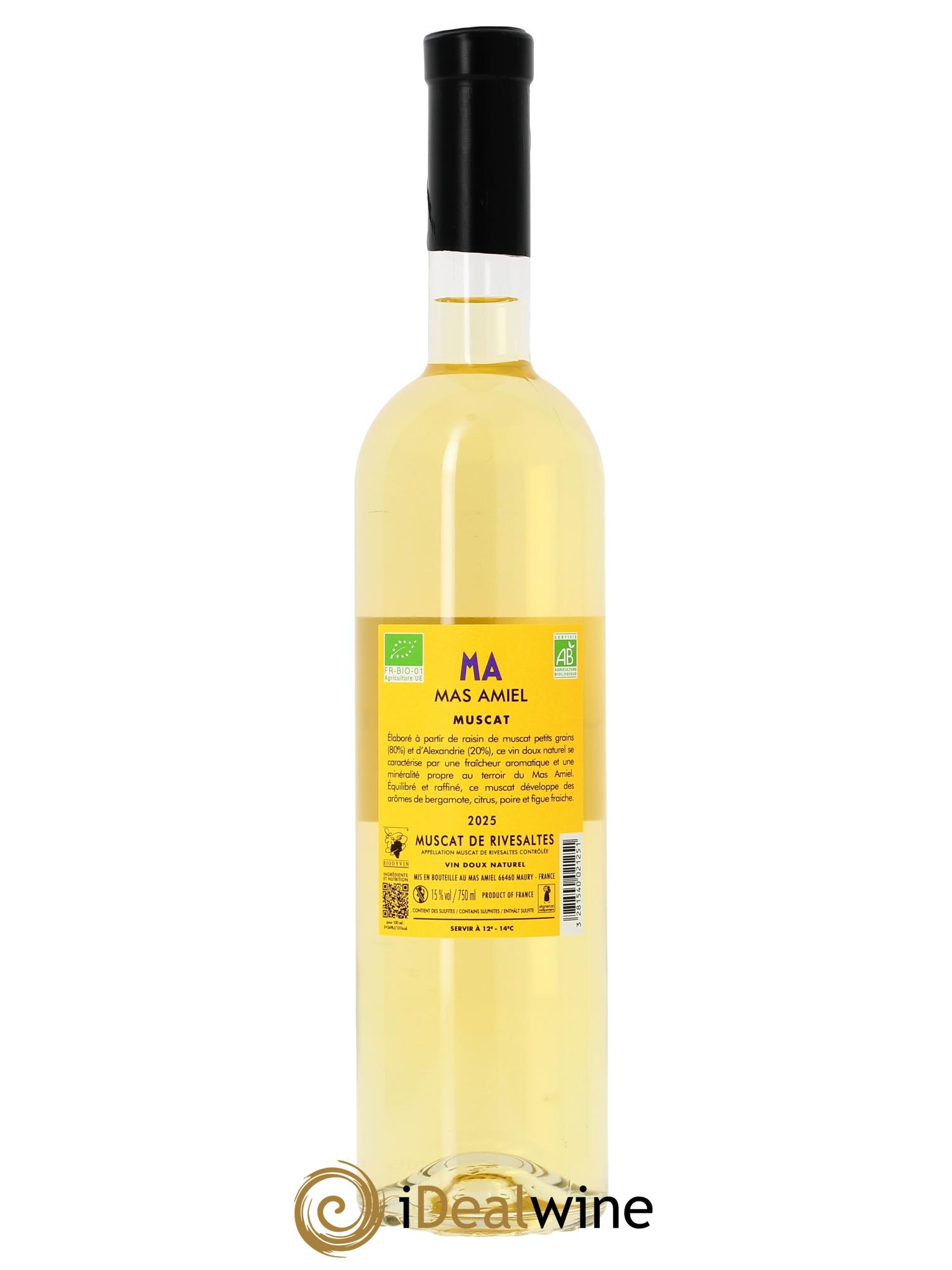 Muscat de Rivesaltes Mas Amiel  2025 - Lot de 1 bouteille - 1