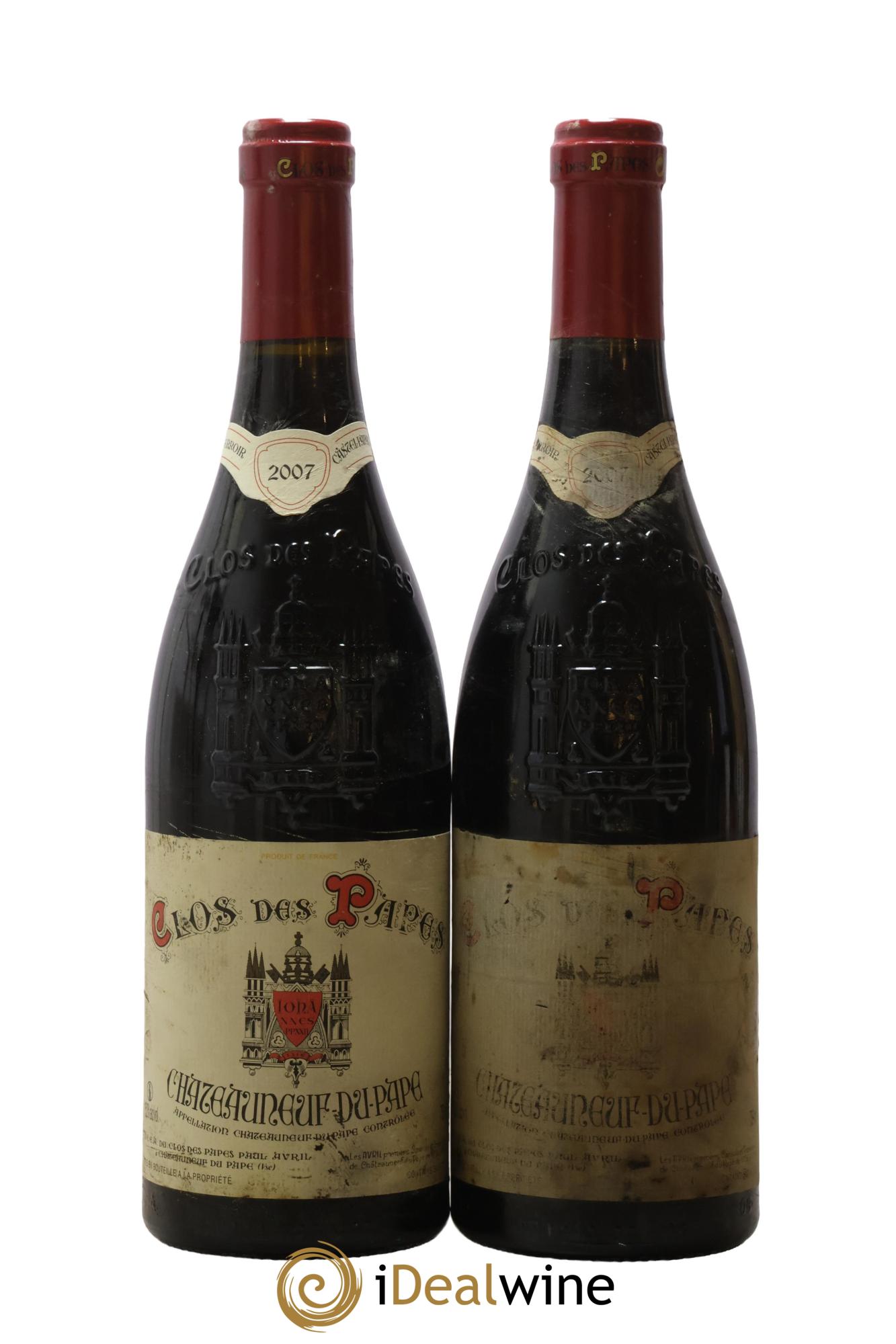 Châteauneuf-du-Pape Clos des Papes - Paul Avril 2007 - Posten von 2 Flaschen - 0