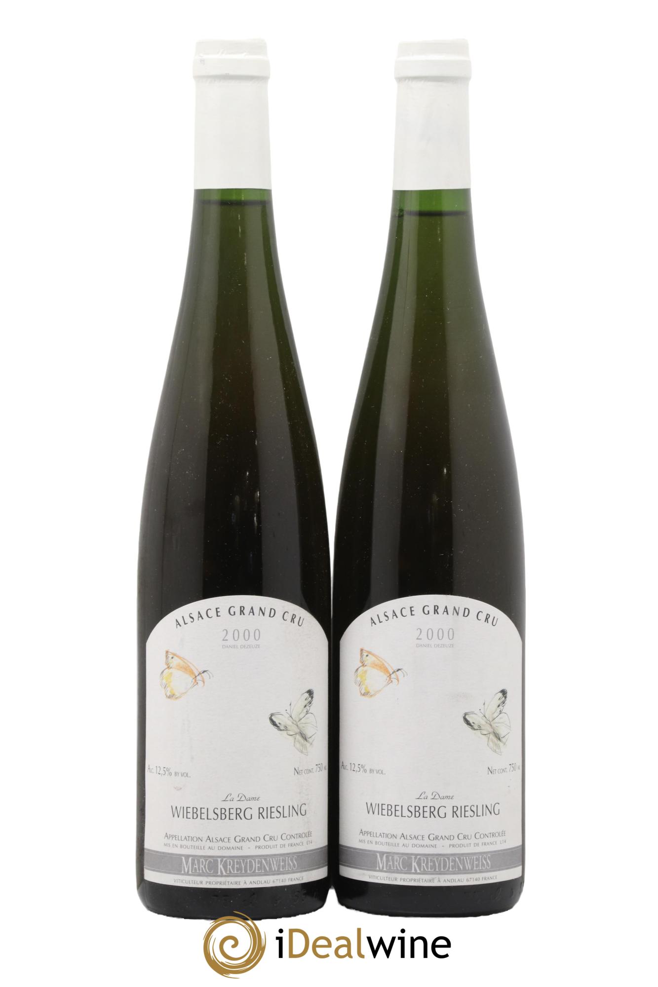 Alsace Riesling Grand Cru Wiebelsberg Marc Kreydenweiss 2000 - Posten von 2 Flaschen - 0