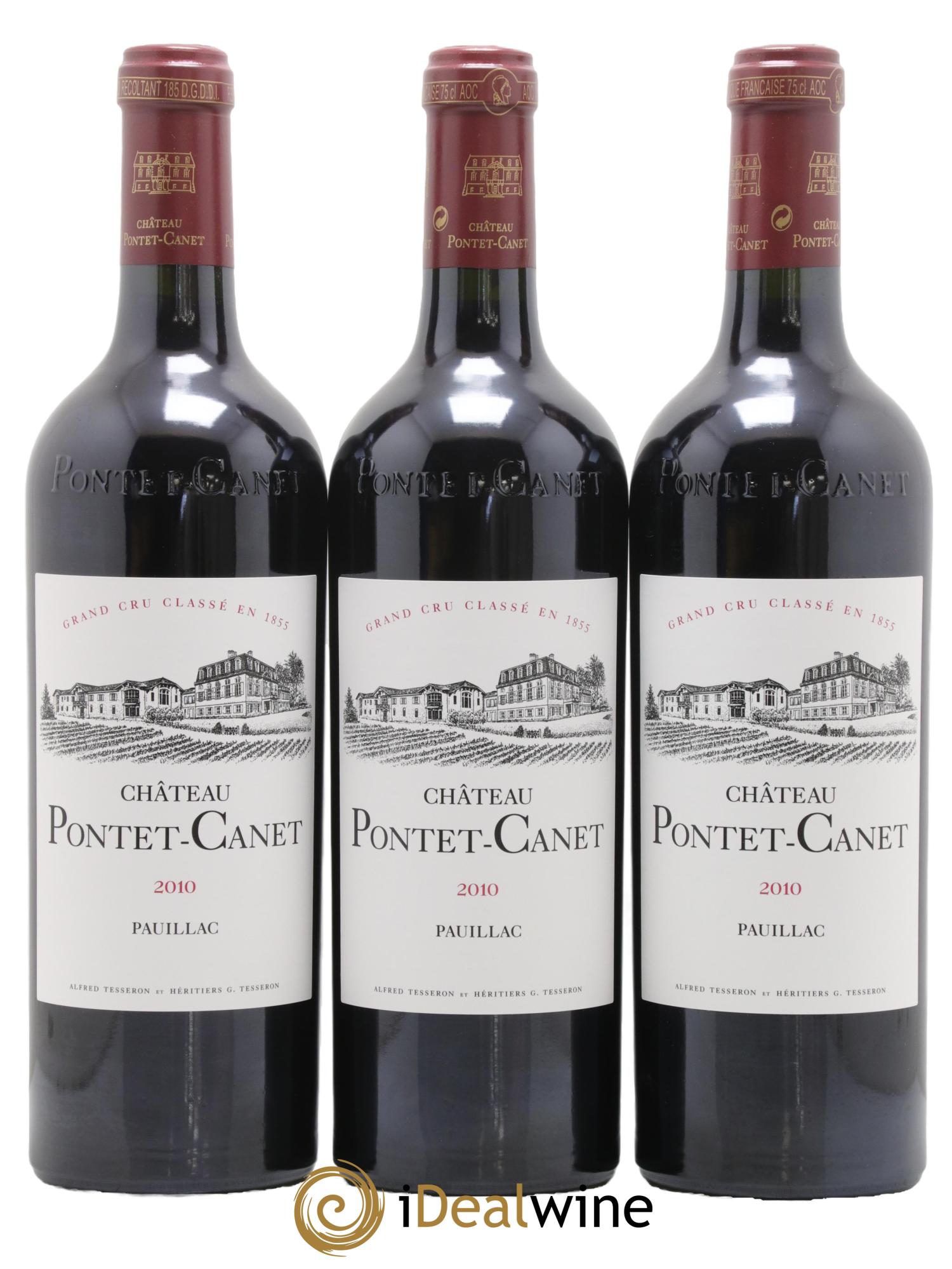 Château Pontet Canet 5ème Grand Cru Classé 2010 - Lot de 6 bouteilles - 1