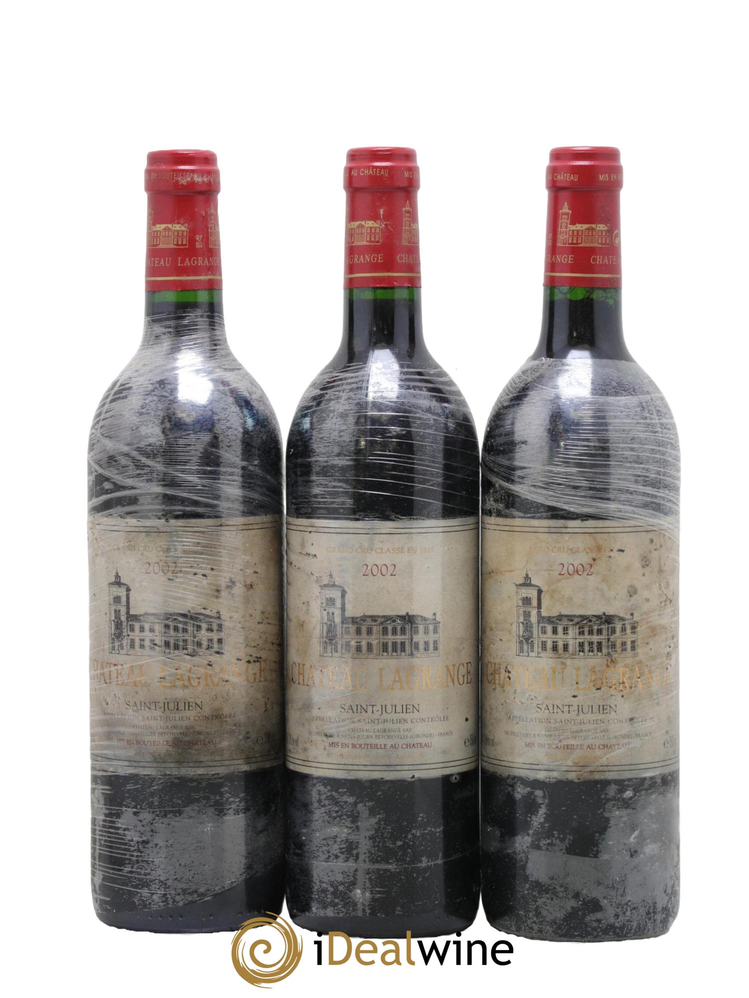 Château Lagrange 3ème Grand Cru Classé 2002 - Lot de 3 bouteilles - 0