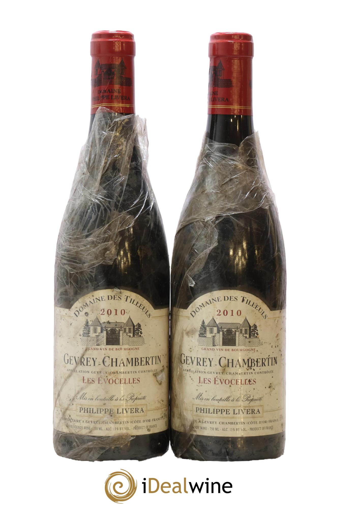 Gevrey-Chambertin Les Evocelles Tilleuls (Domaine des) - Philippe Livera 2010 - Lot de 2 bouteilles - 0