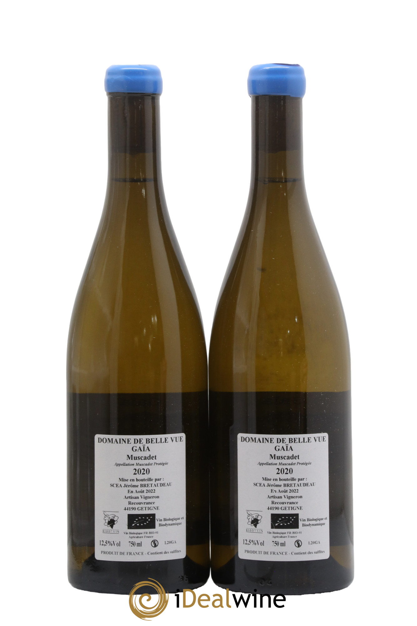 Muscadet-Sèvre-et-Maine Gaia Jérôme Bretaudeau - Domaine de Bellevue 2020 - Lot de 2 bouteilles - 1