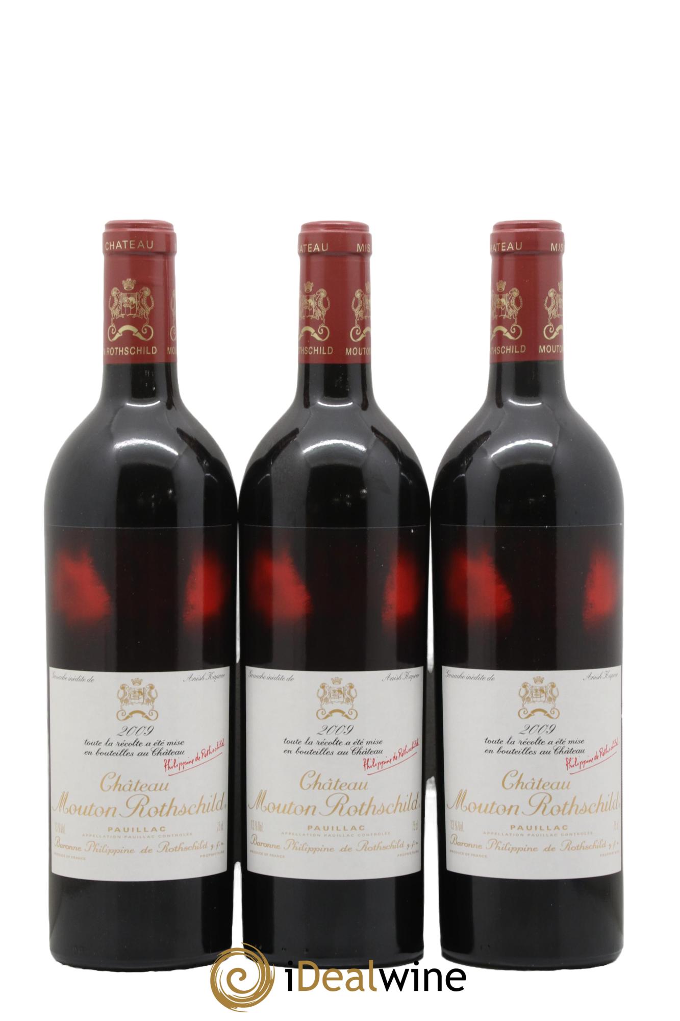 Château Mouton Rothschild 1er Grand Cru Classé 2009 - Lot of 3 bottles - 0