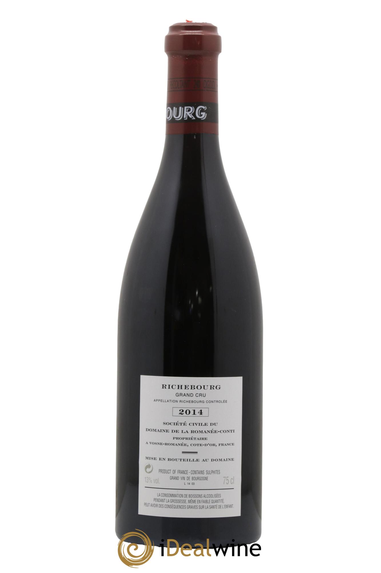 Richebourg Grand Cru Domaine de la Romanée-Conti 2014 - Lotto di 1 bottiglia - 1