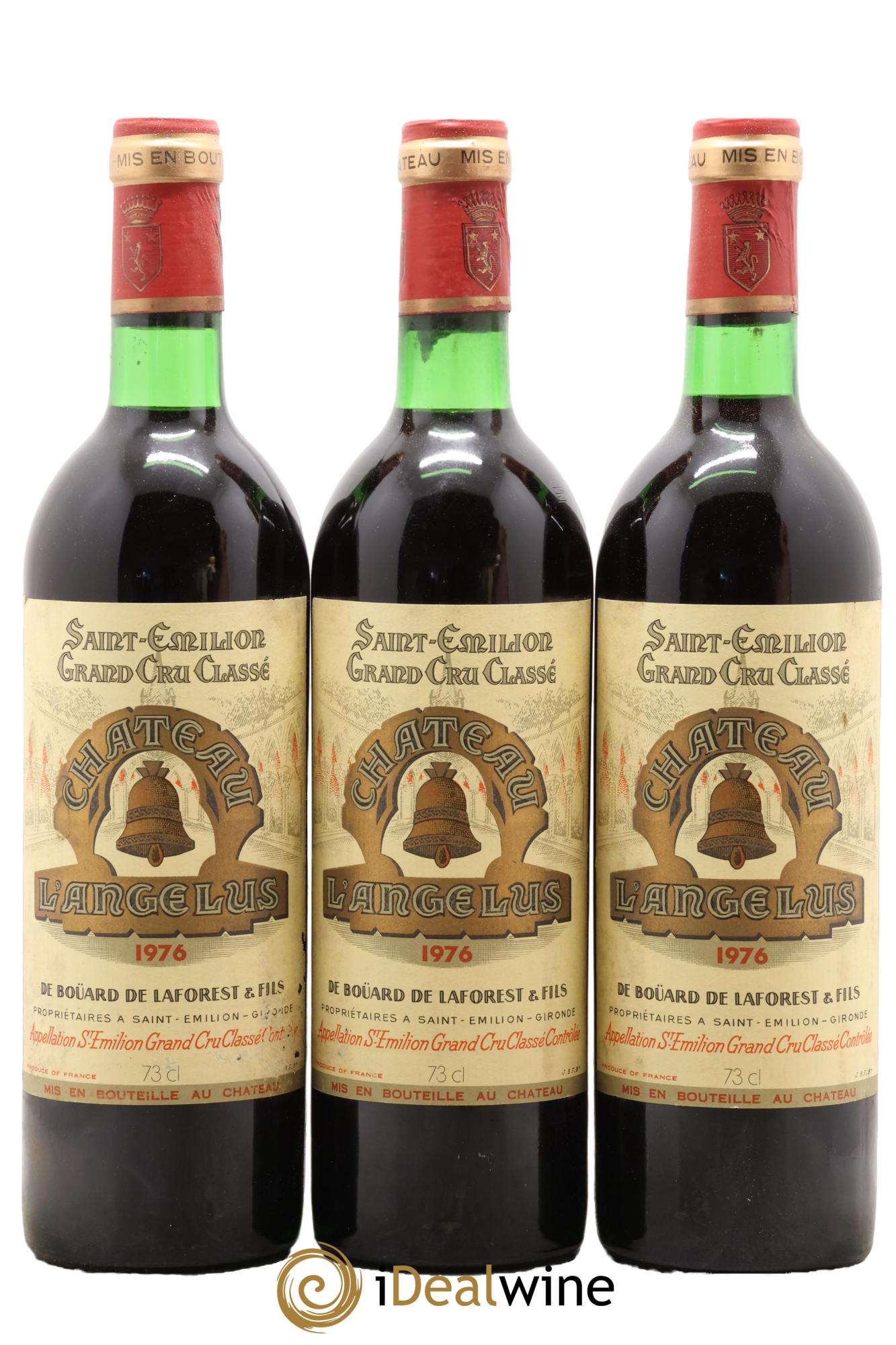 Château Angélus 1er Grand Cru Classé A 1976 - Lot de 3 bouteilles - 0