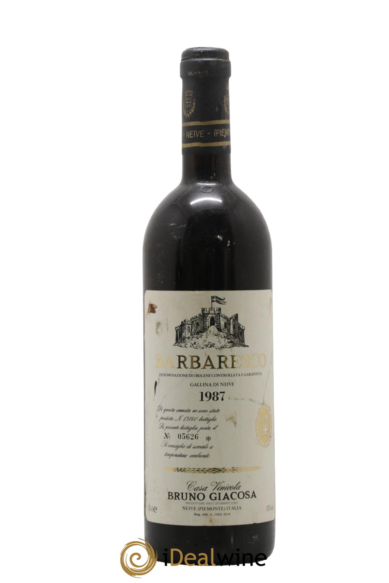Barbaresco DOCG Gallina di Neive Falletto - Bruno Giacosa  1987 - Lot of 1 bottle - 0
