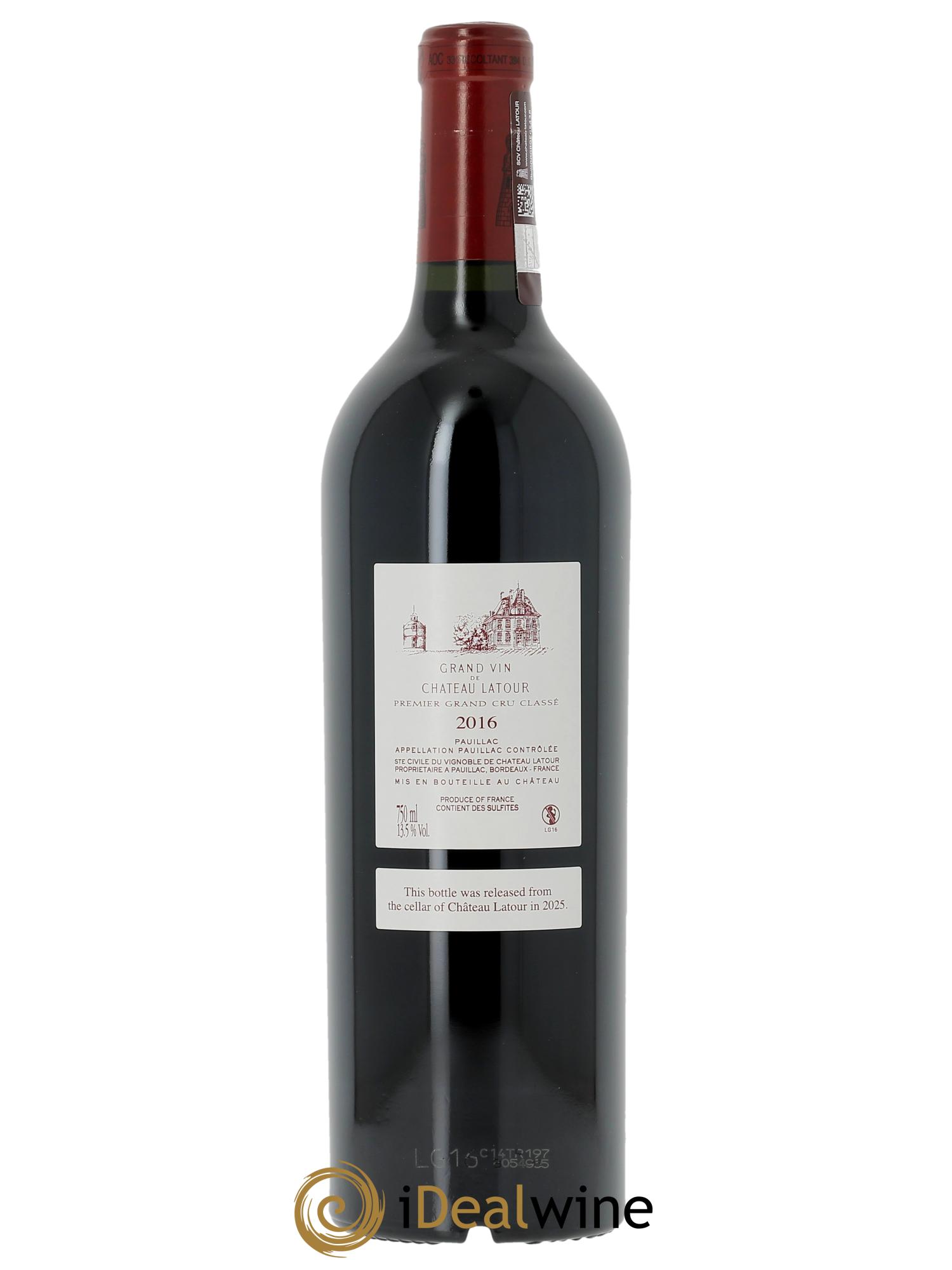 Château Latour 1er Grand Cru Classé  2016 - Lot de 1 bouteille - 2