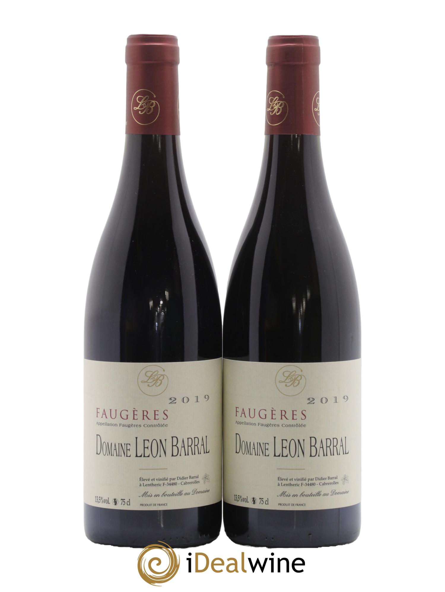 Faugères Domaine Léon Barral 2019 - Lot of 2 bottles - 0