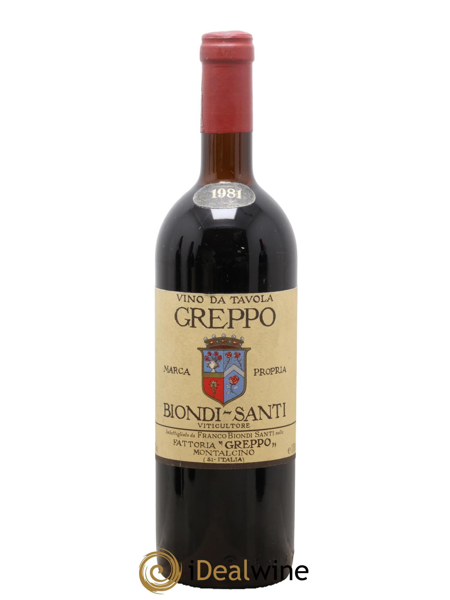 Italie Vino da Tavola Greppo Biondi Santi 1981 - Lot de 1 bouteille - 0