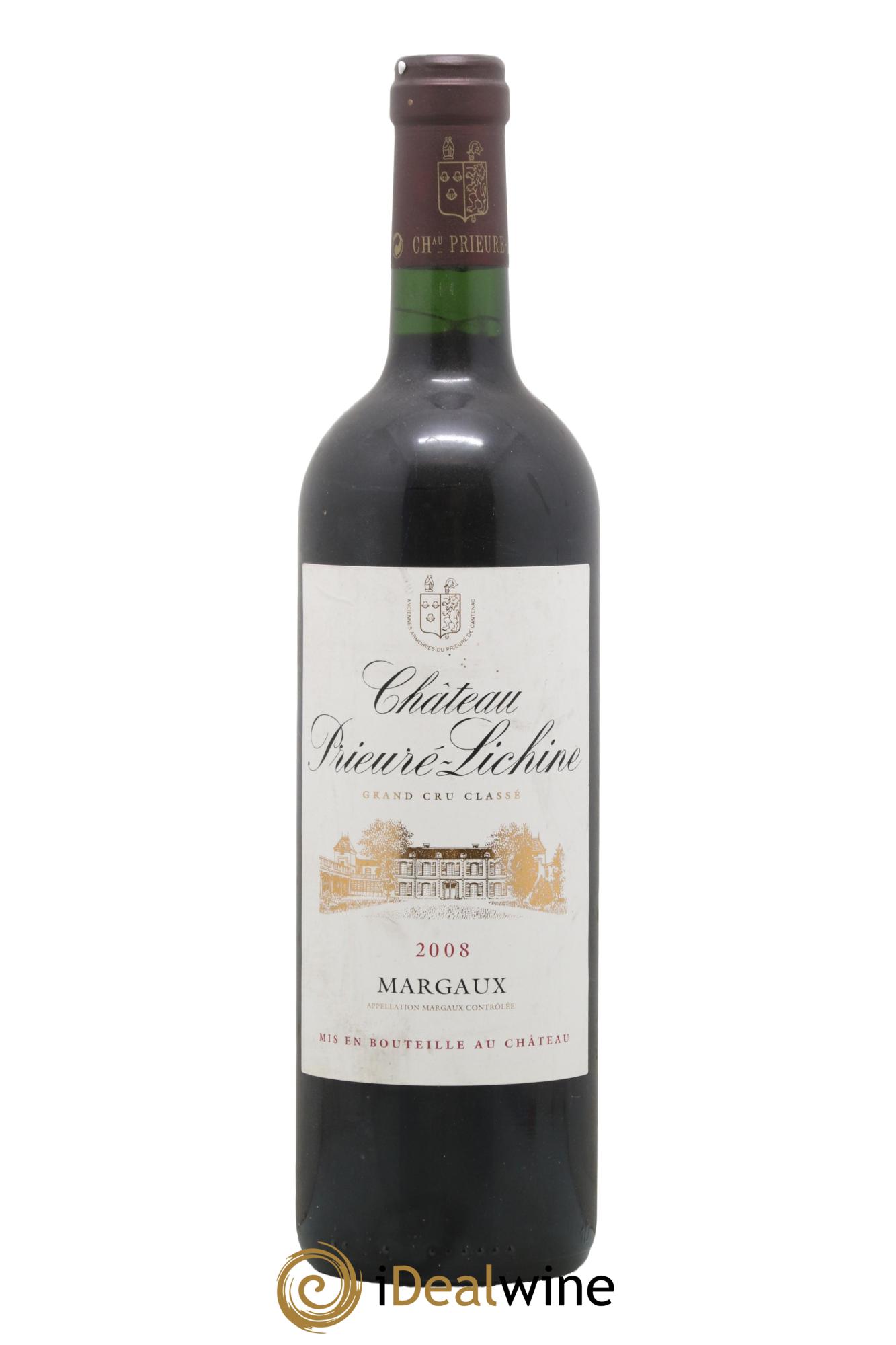 Château Prieuré Lichine 4ème Grand Cru Classé 2008 - Lot de 1 bouteille - 0