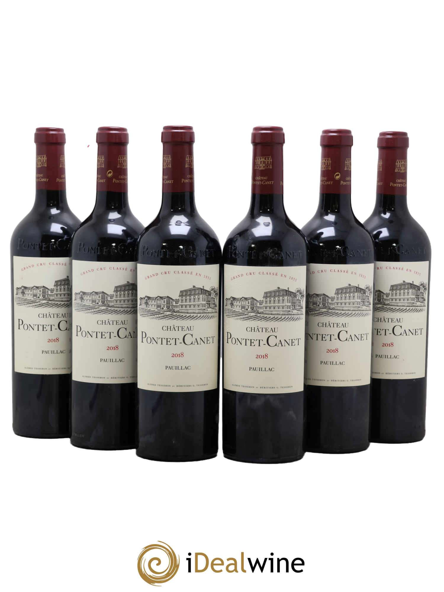 Château Pontet Canet 5ème Grand Cru Classé 2018 - Lot de 6 bouteilles - 0