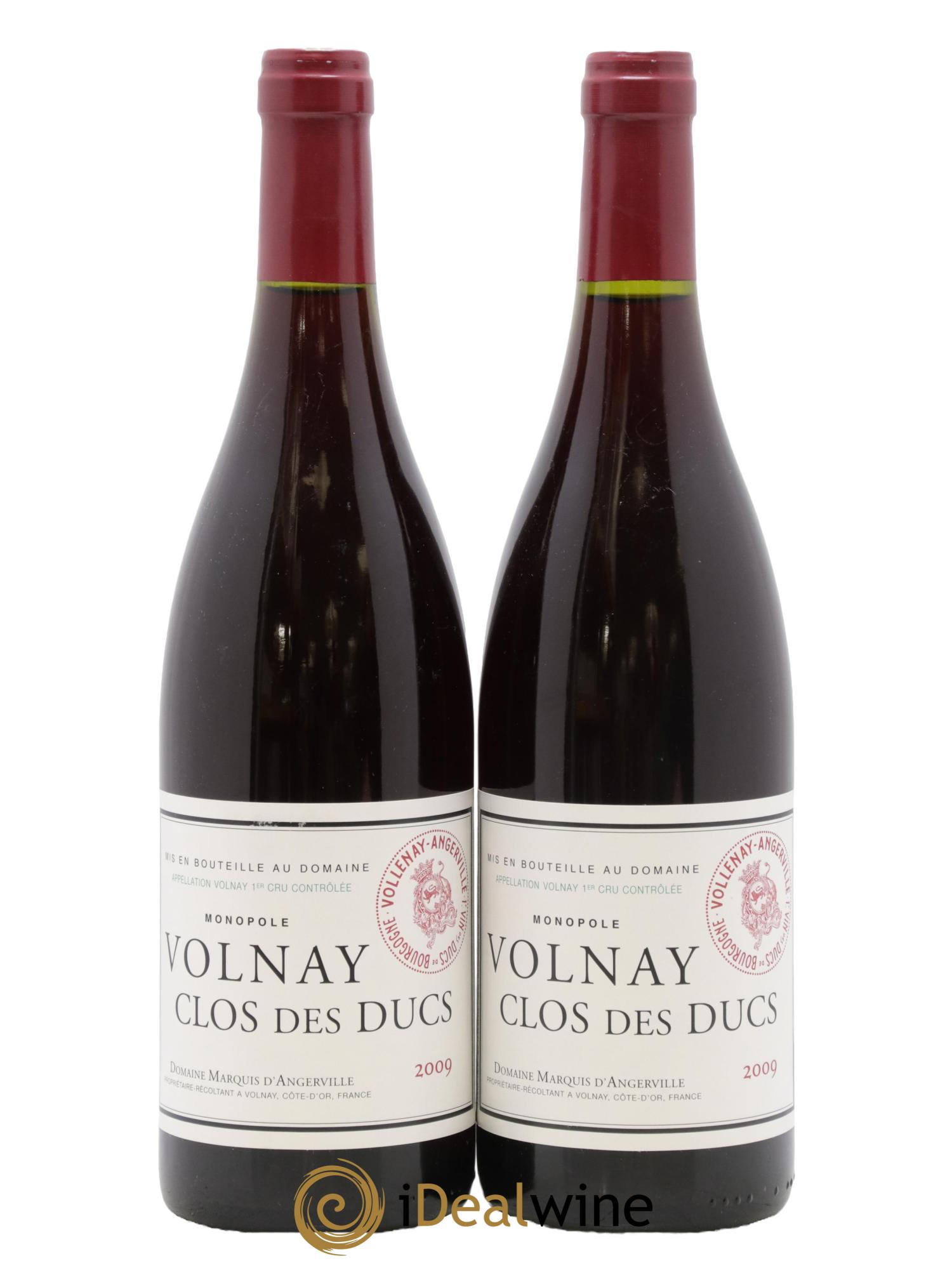Volnay 1er Cru Clos des Ducs Marquis d'Angerville (Domaine) 2009 - Lotto di 2 bottiglie - 0