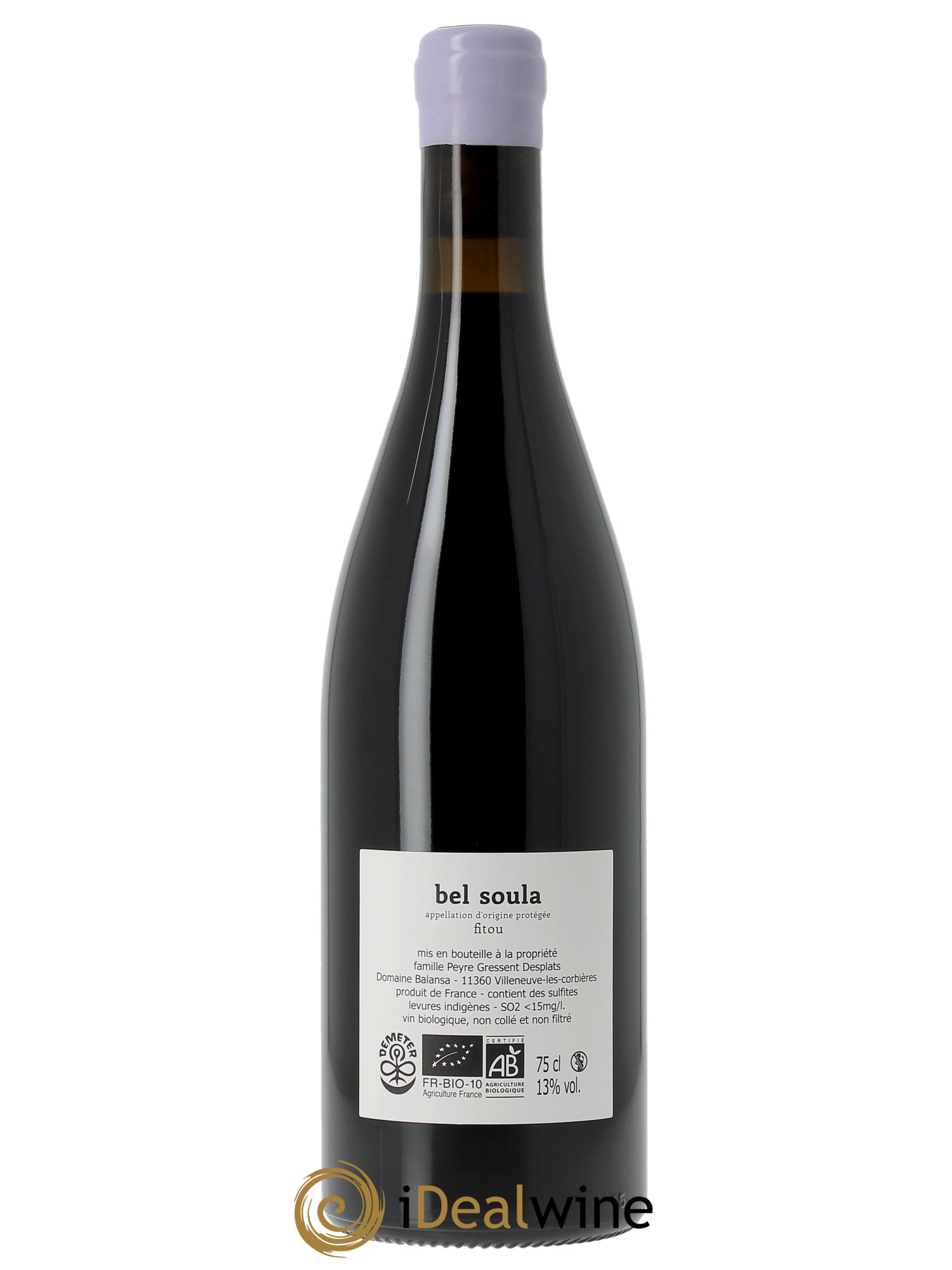 Fitou Bel Soula Balansa (Domaine)  2023 - Lot de 1 bouteille - 1