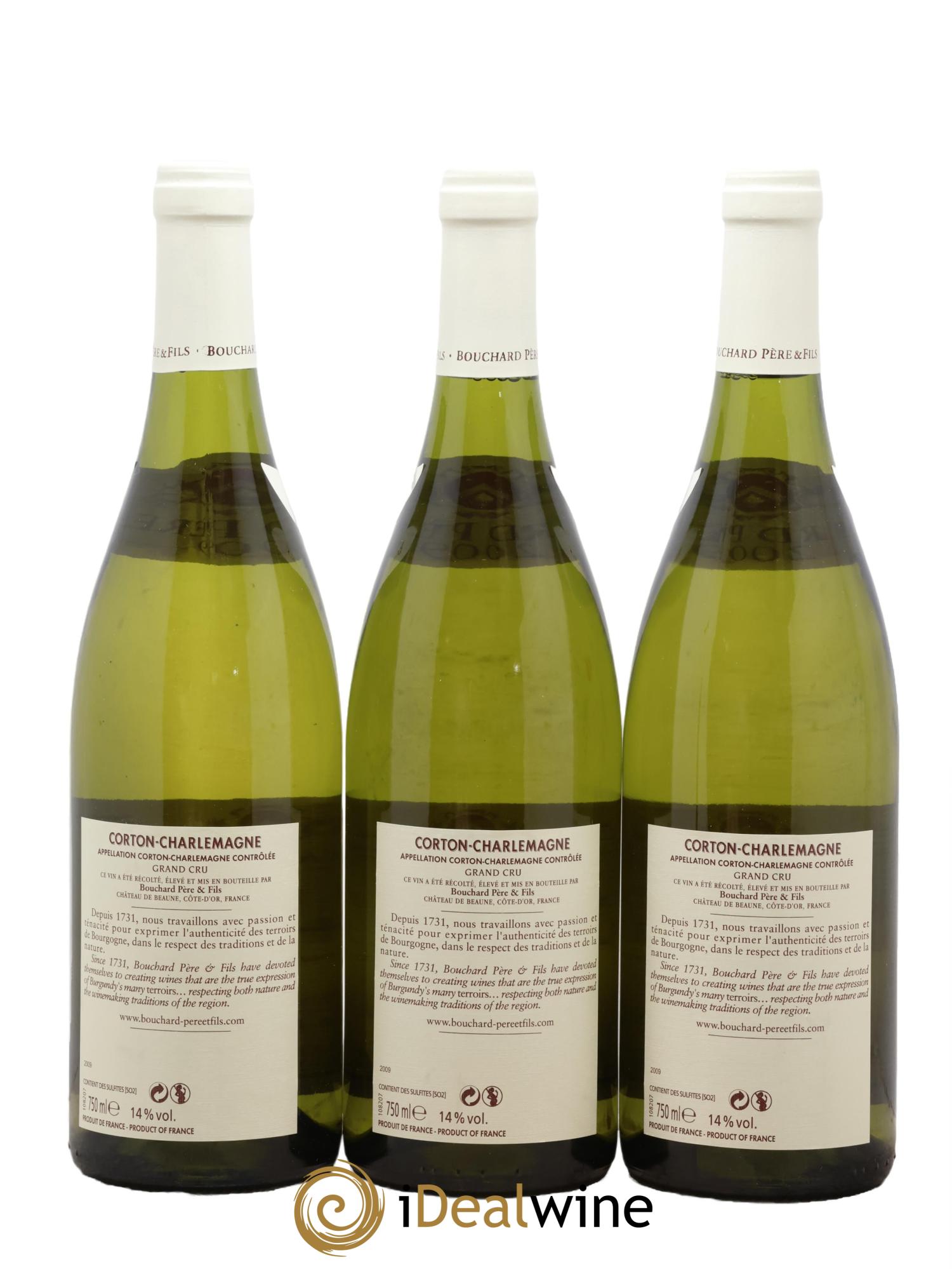 Corton-Charlemagne Grand Cru Bouchard Père & Fils 2009 - Lot of 3 bottles - 1