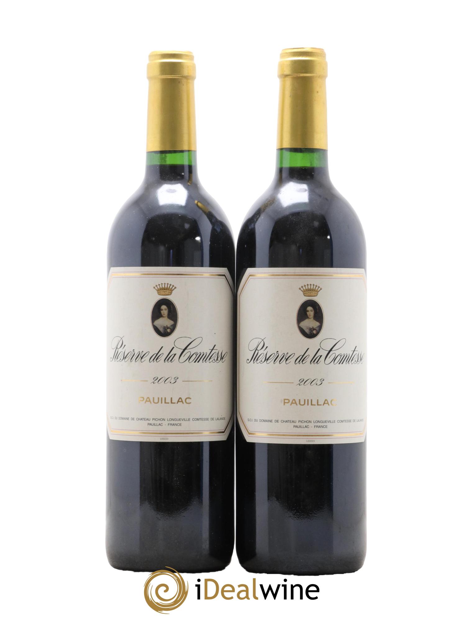 Réserve de la Comtesse Second Vin 2003 - Lotto di 2 bottiglie - 0