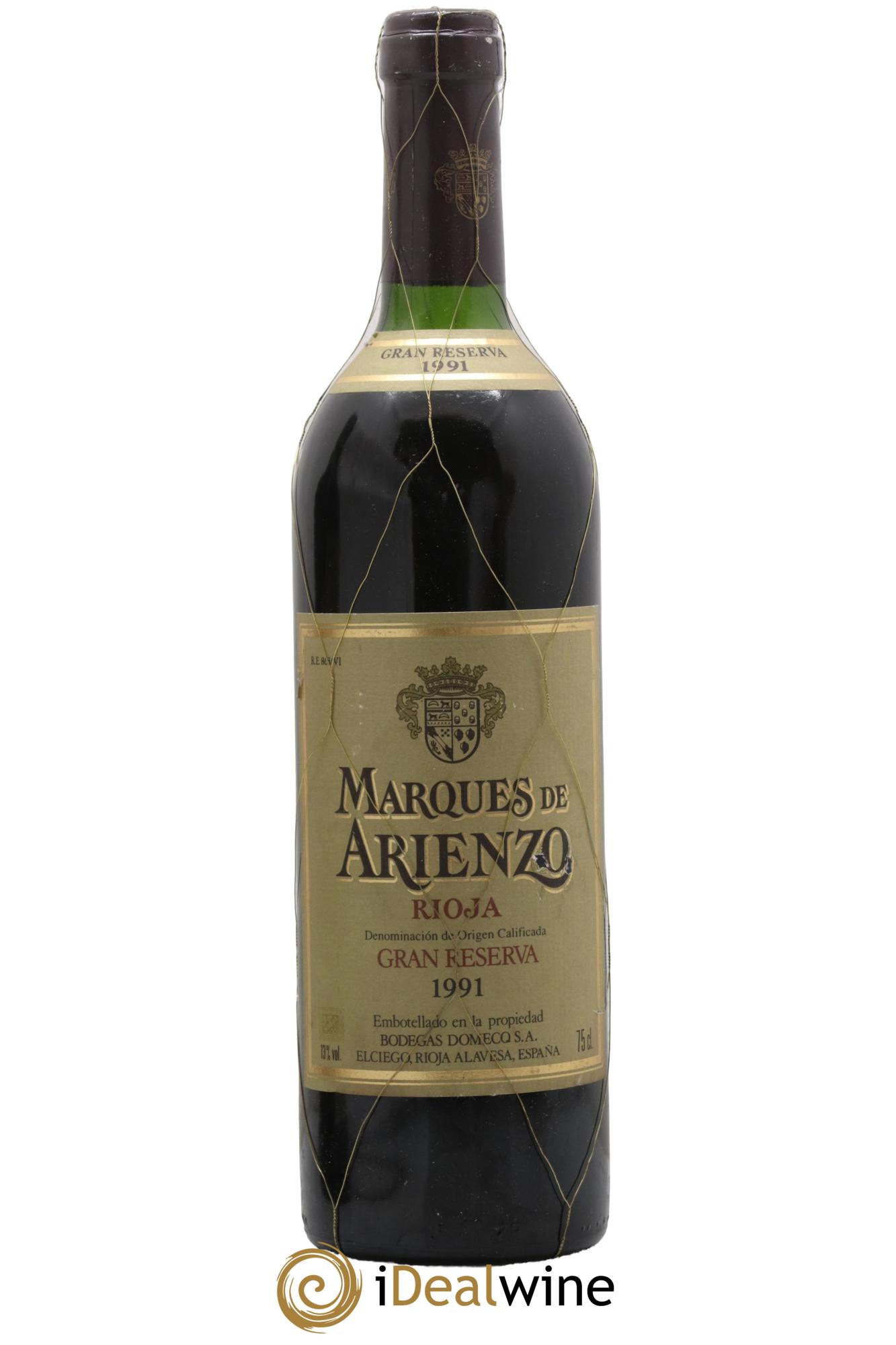 Rioja DOCA Marques De Arienzo Gran Reserva 1991 - Lot de 1 bouteille - 0
