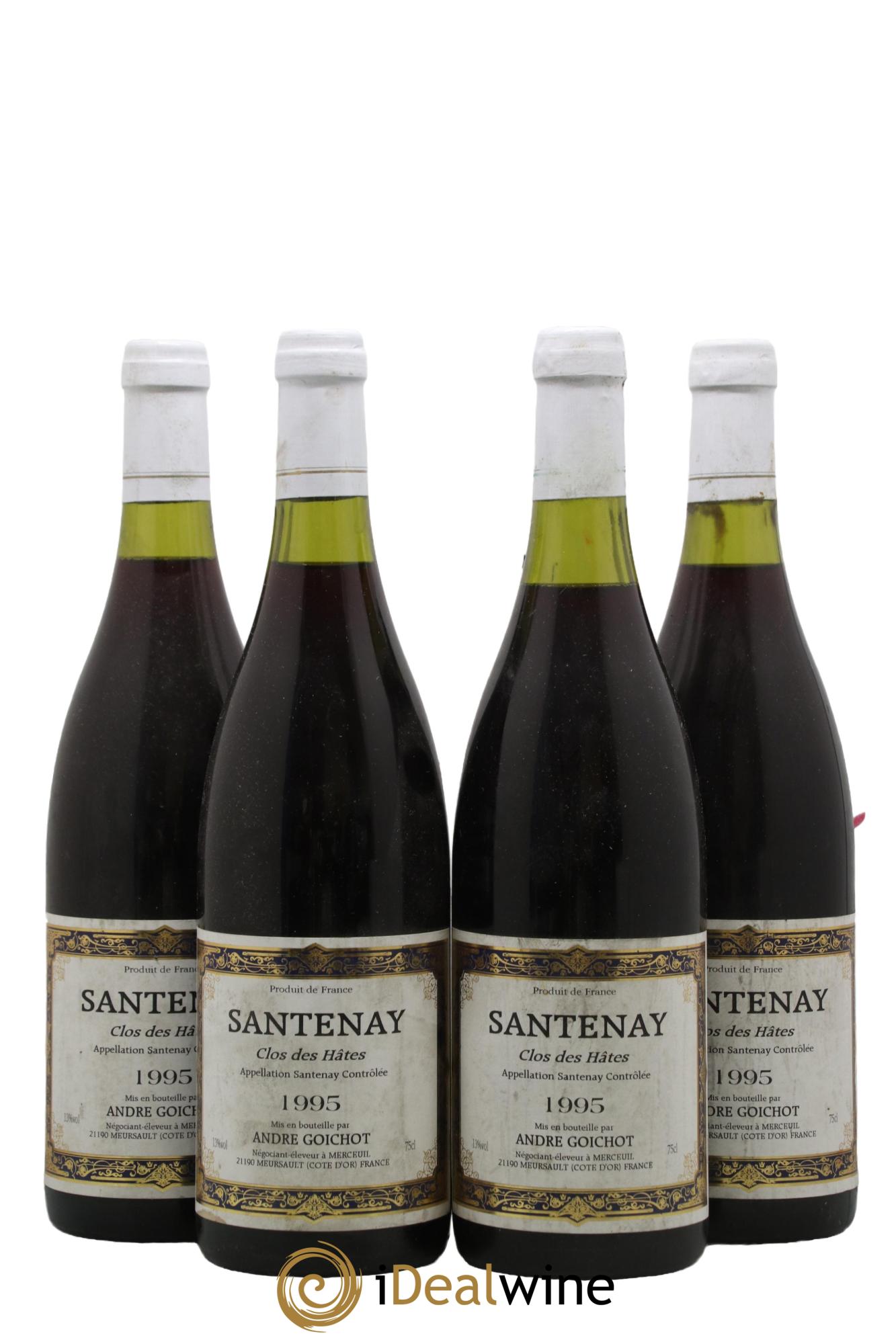 Santenay Clos des Hâtes Maison André Goichot 1995 - Lot de 4 bouteilles - 0