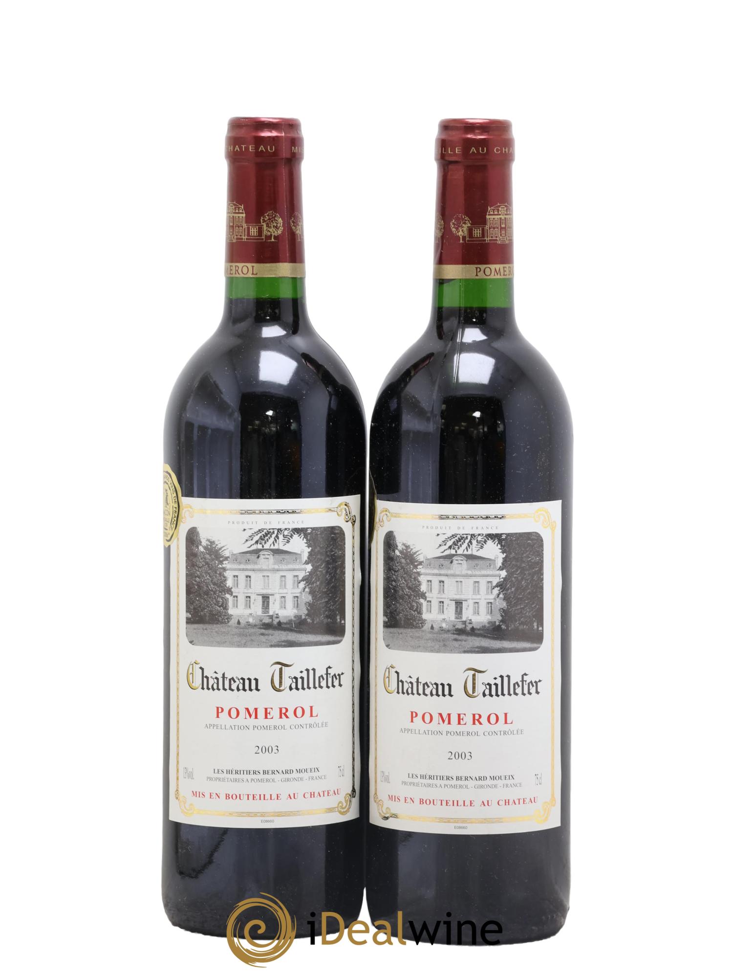 Château Taillefer 2003 - Lot of 2 bottles - 0