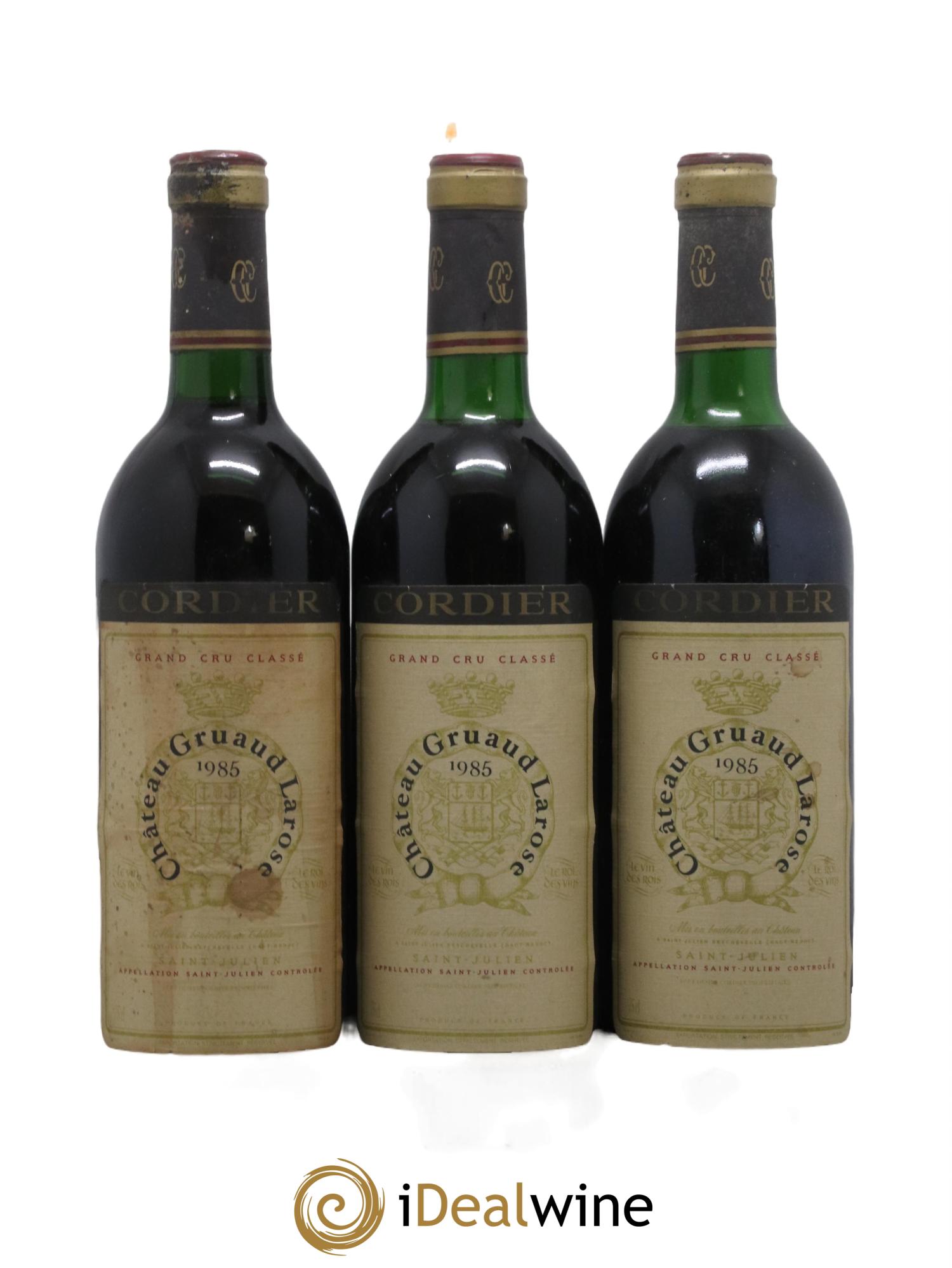 Château Gruaud Larose 2ème Grand Cru Classé 1985 - Lot de 3 bouteilles - 0