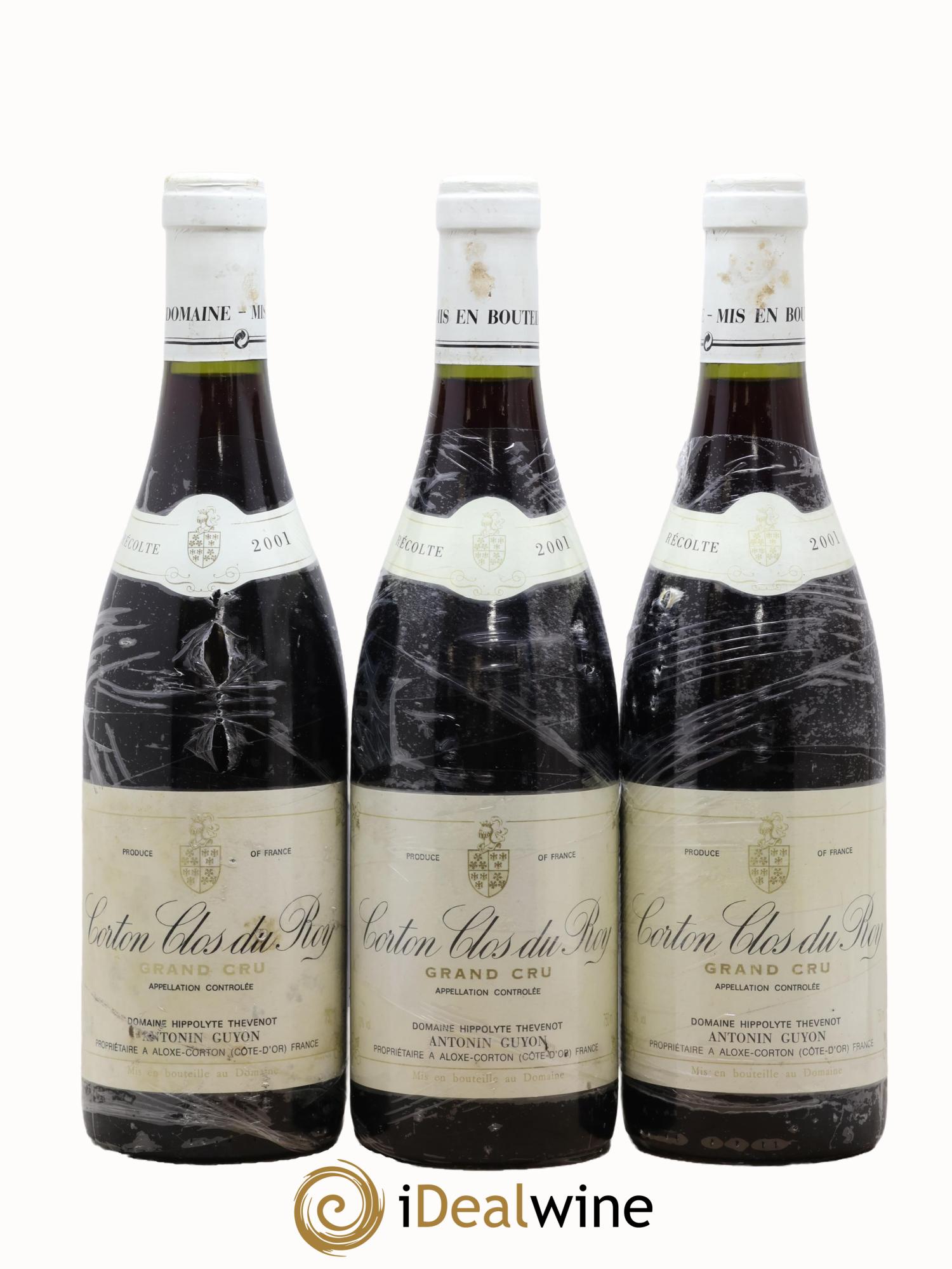Corton Grand Cru Clos du Roy Antonin Guyon 2001 - Lot de 3 bouteilles - 0