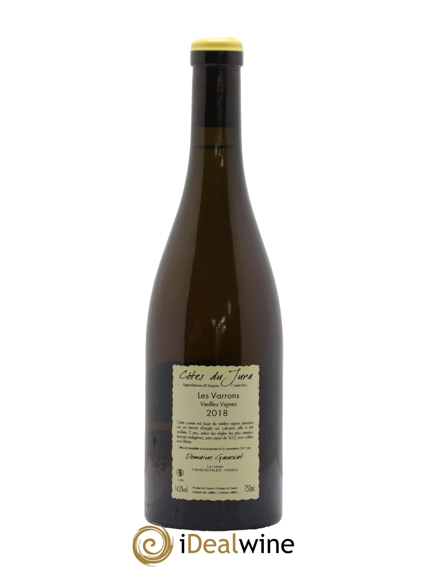 Côtes du Jura Les Varrons Vieilles Vignes Jean-François Ganevat (Domaine) 2018 - Lot de 1 bouteille - 1