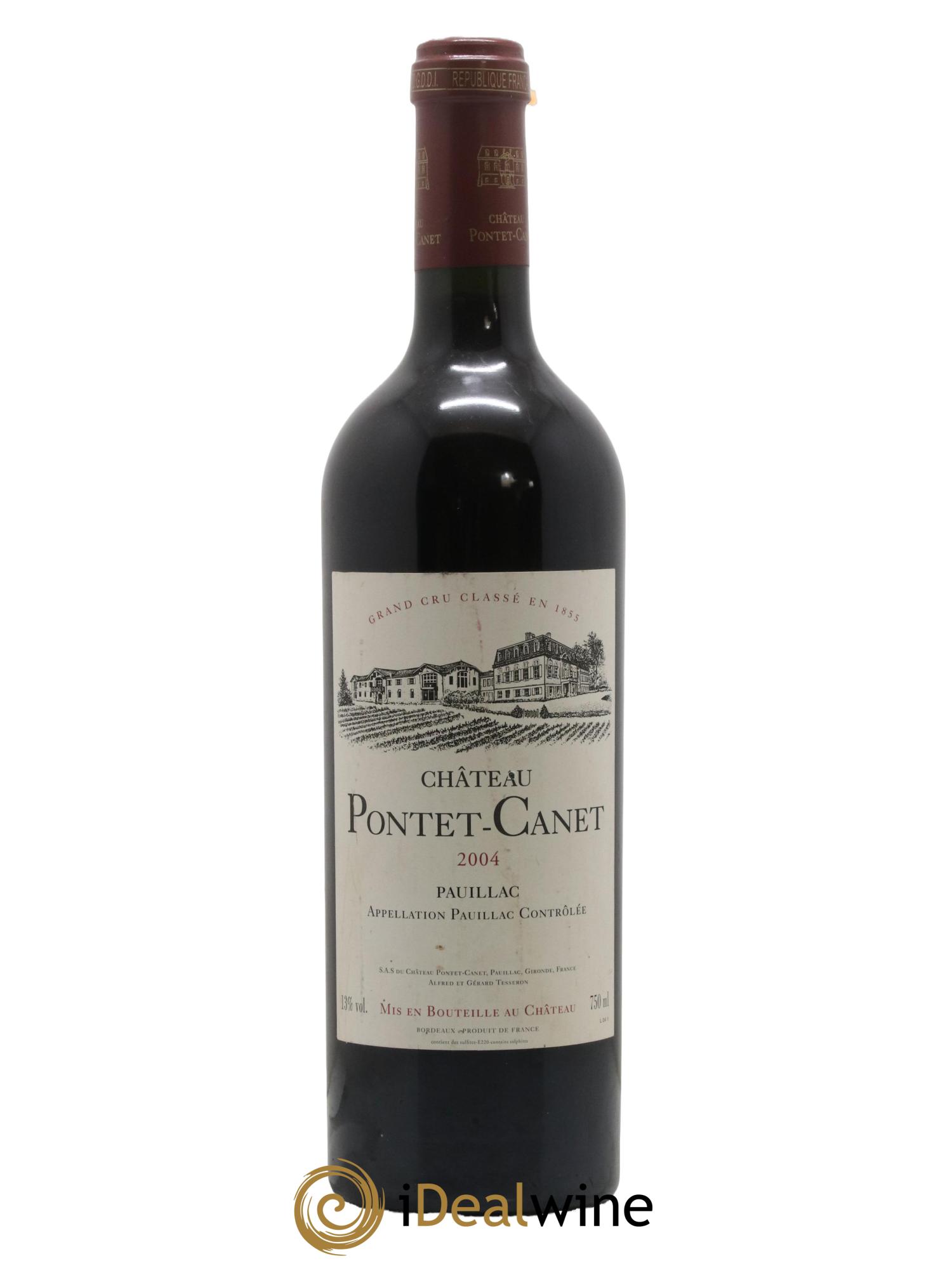 Château Pontet Canet 5ème Grand Cru Classé 2004 - Lot de 1 bouteille - 0