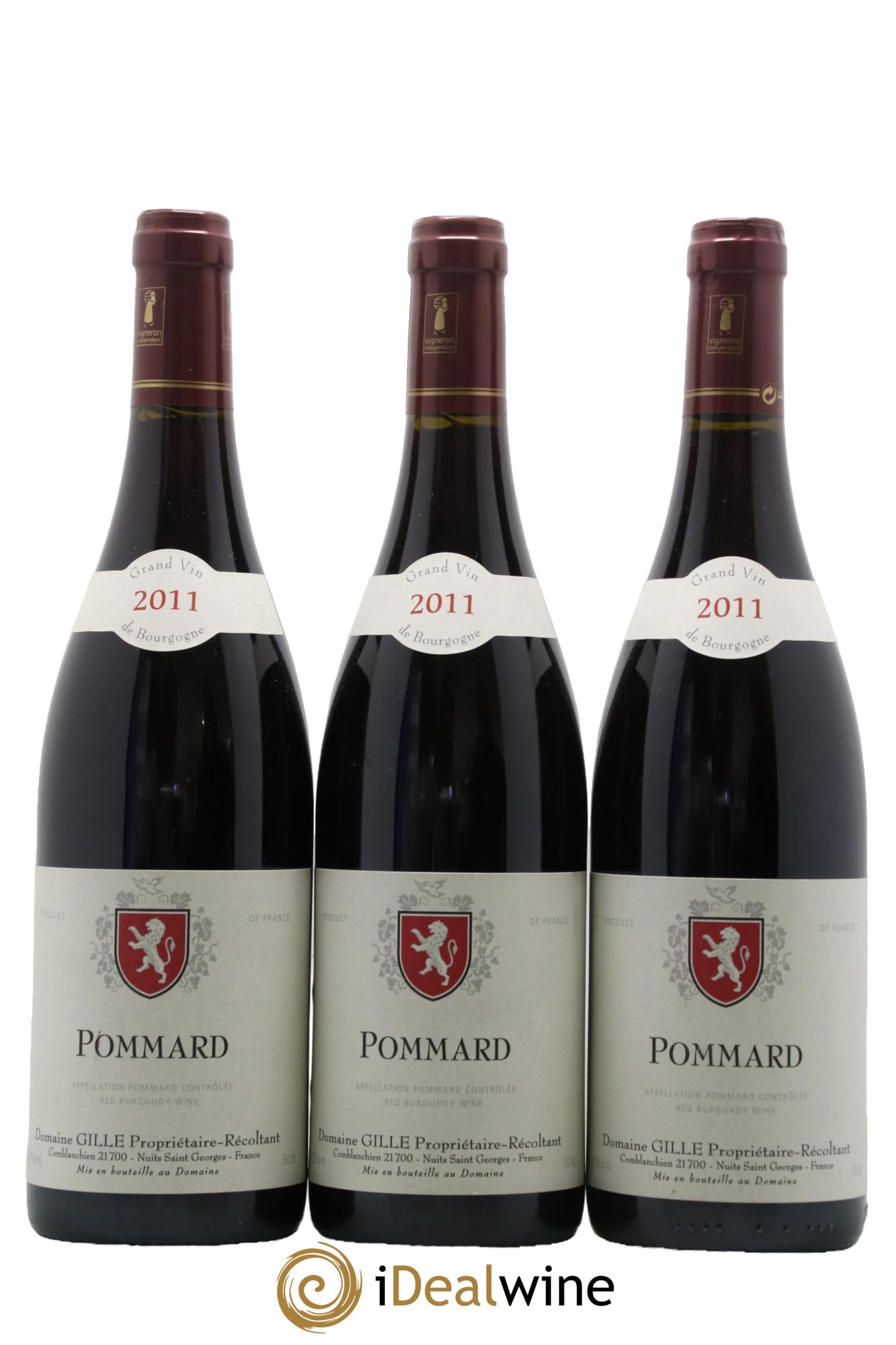 Pommard Domaine Gille 2011 - Lot de 3 bouteilles - 0