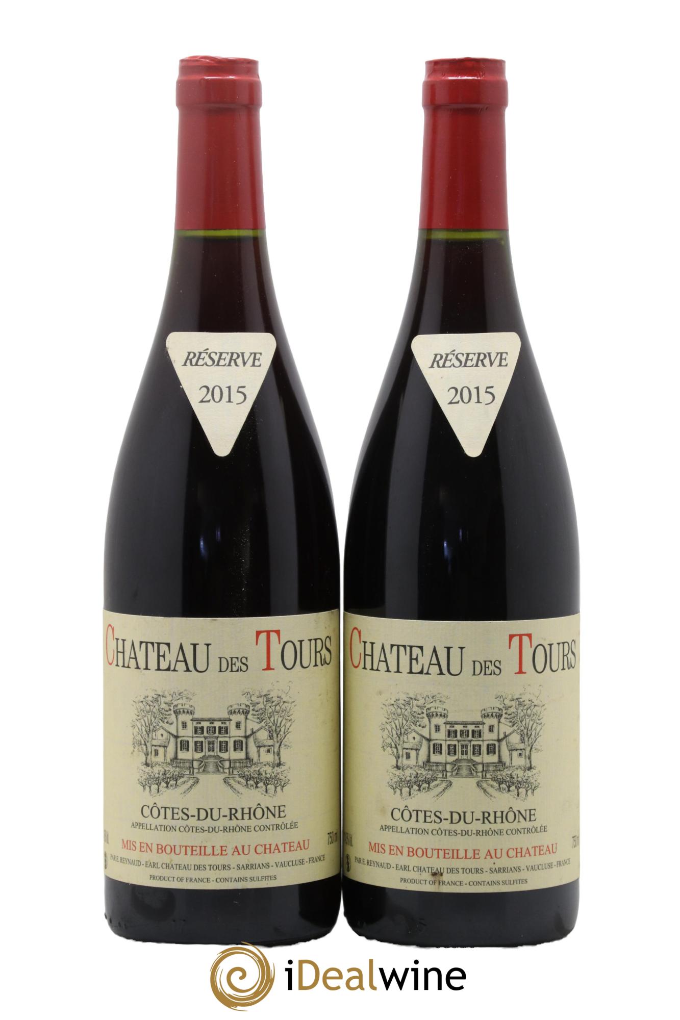 Côtes-du-Rhône Château des Tours Emmanuel Reynaud 2015 - Lot de 2 bouteilles - 0