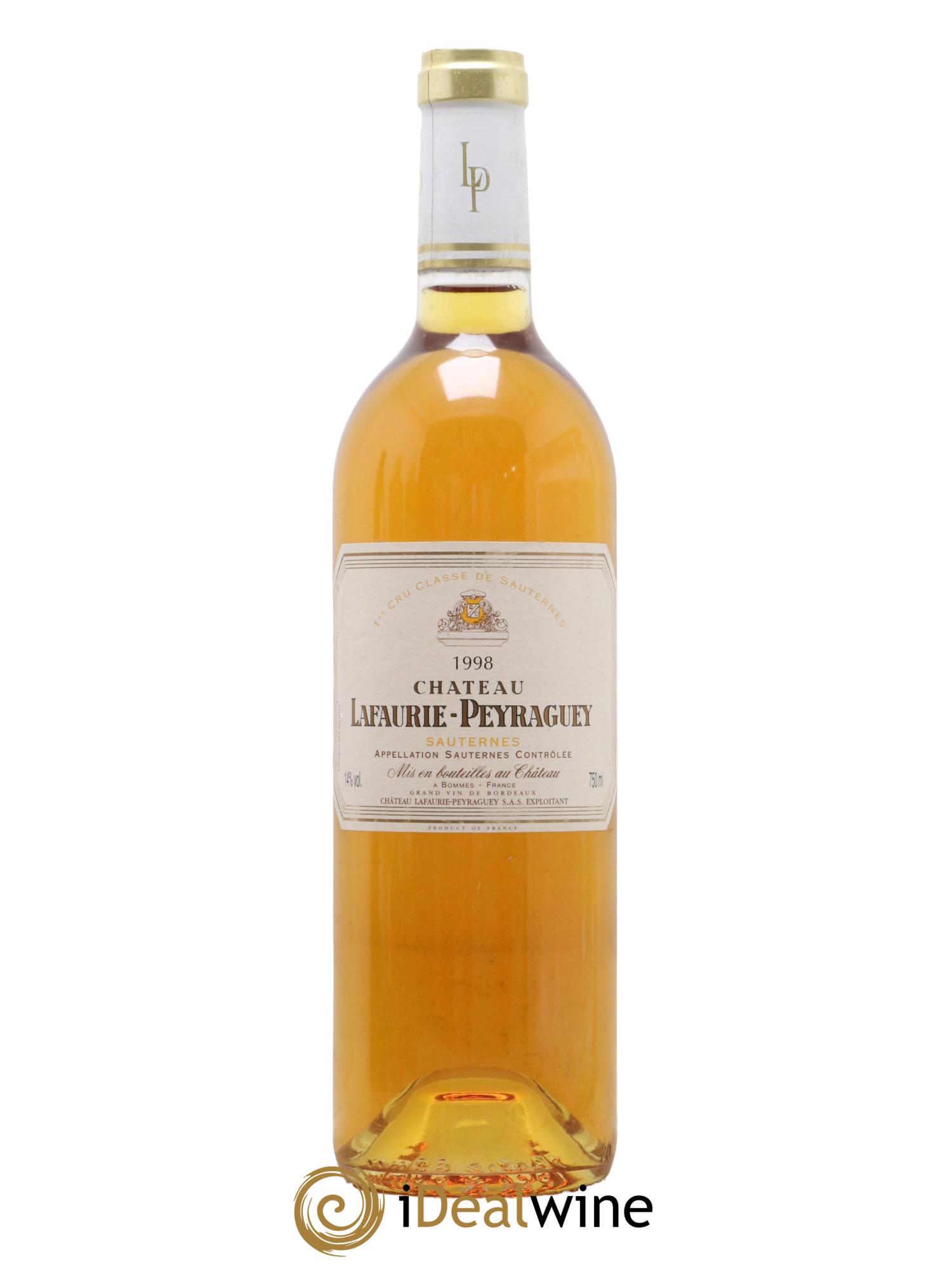 Château Lafaurie-Peyraguey 1er Grand Cru Classé 1998 - Lot de 1 bouteille - 0