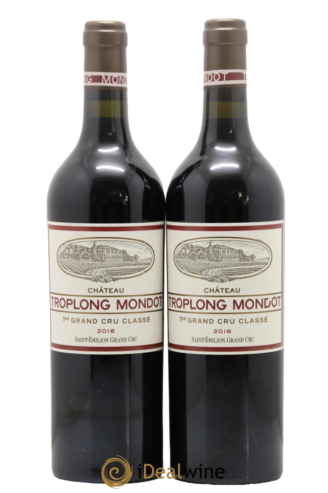 Château Troplong Mondot 1er Grand Cru Classé B 2016 - Lot de 2 bouteilles - 0