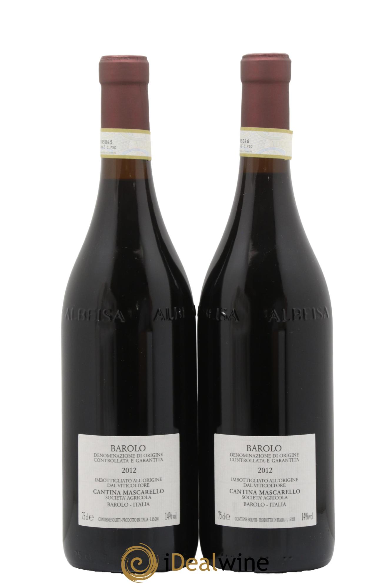 Barolo DOCG Bartolo Mascarello 2012 - Lot de 2 bouteilles - 1