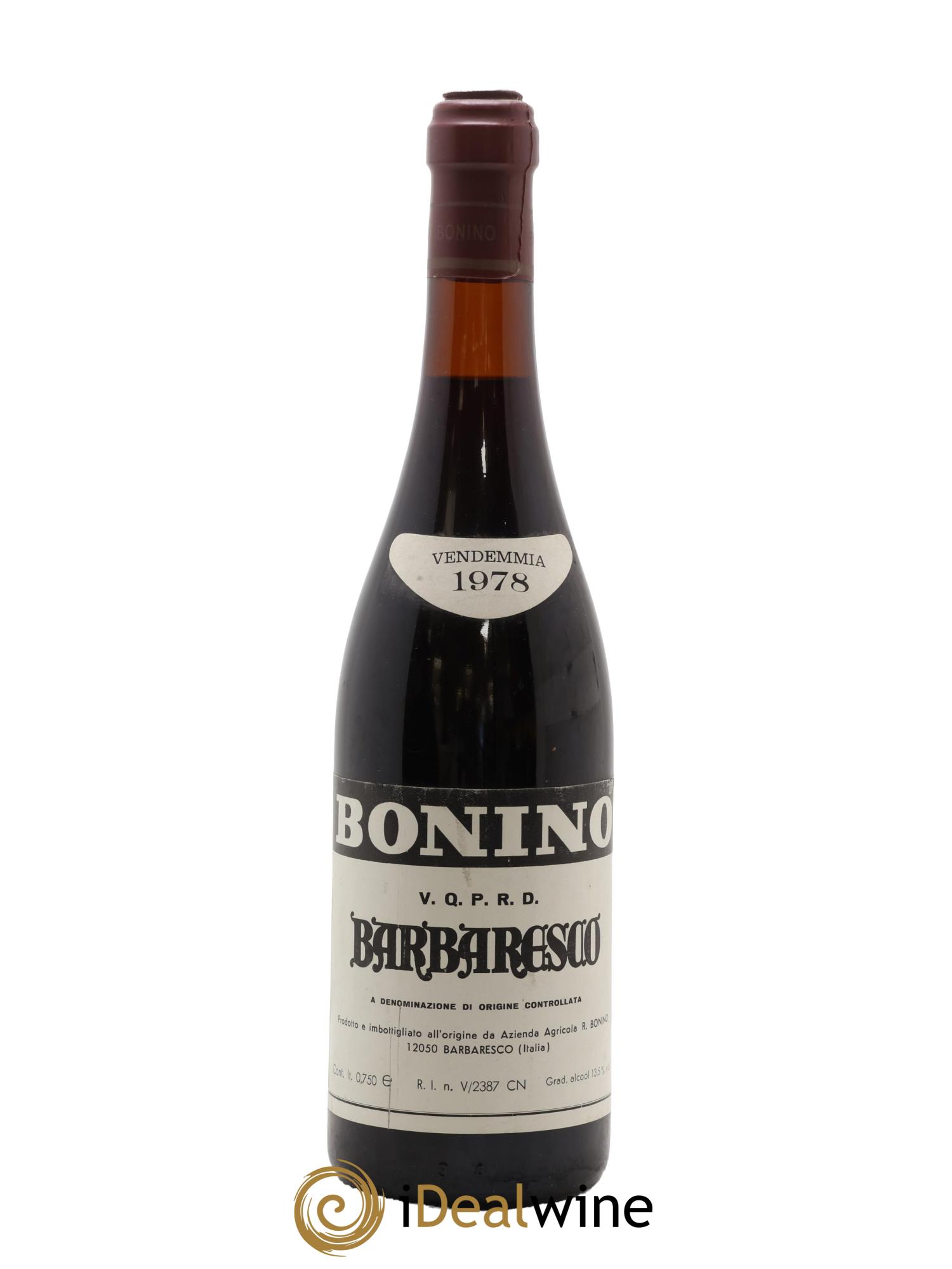 Barbaresco DOCG Bonino 1978 - Lot de 1 bouteille - 0