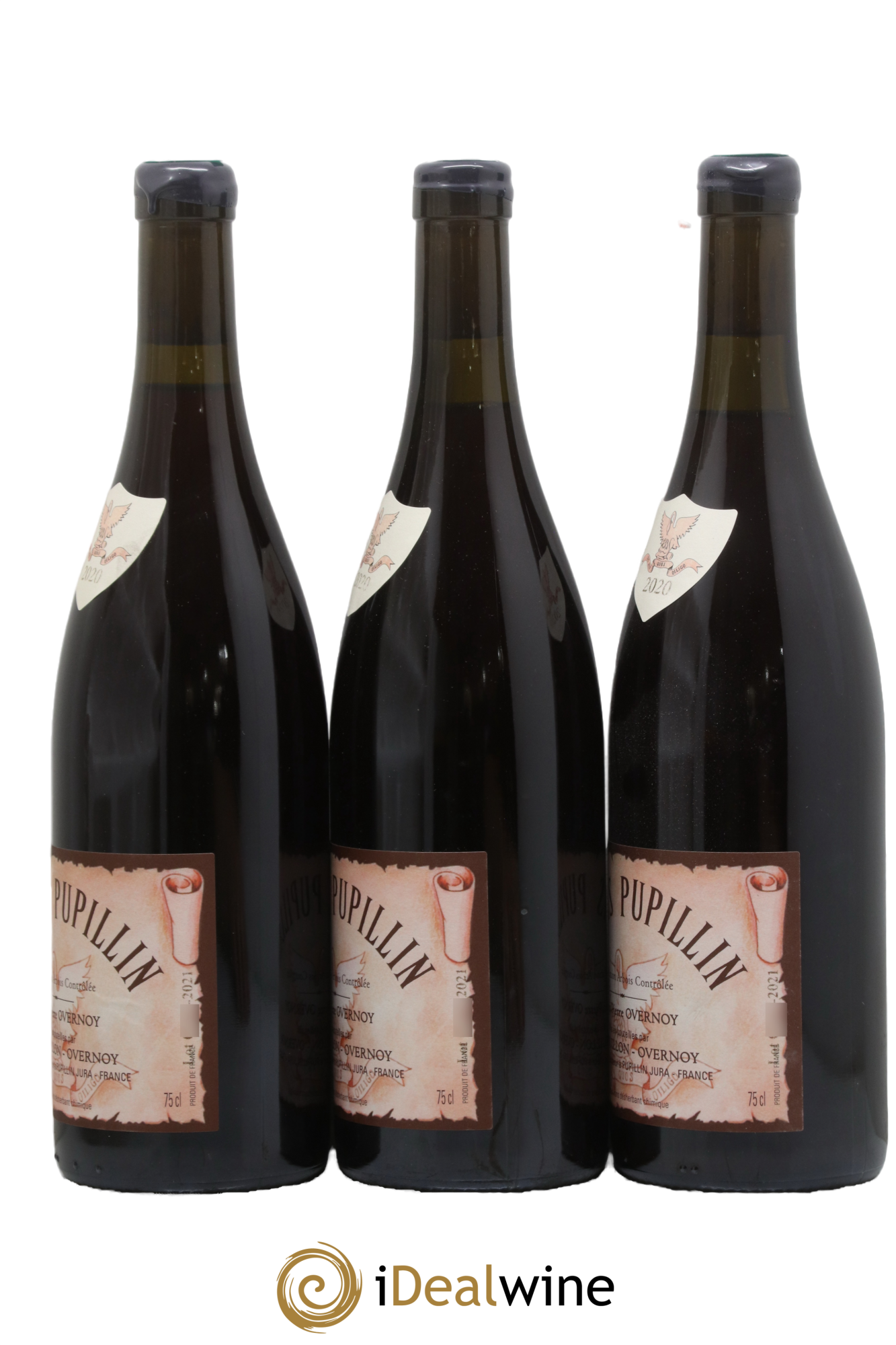 Arbois-Pupillin Ploussard Trousseau (cire violette) Overnoy-Houillon (Domaine) 2020 - Lotto di 3 bottiglie - 1