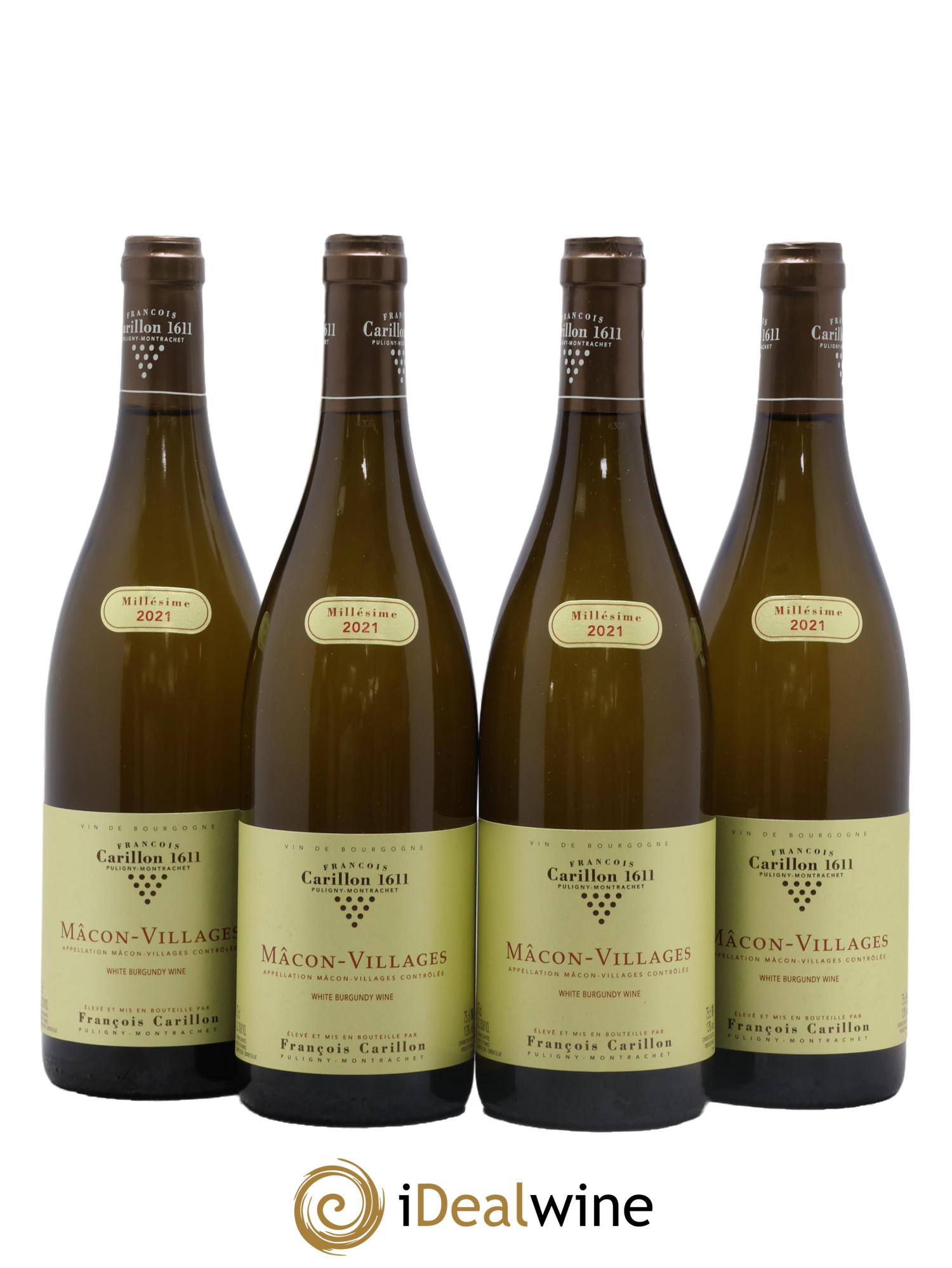 Mâcon Villages François Carillon 2021 - Lot de 4 bouteilles - 0