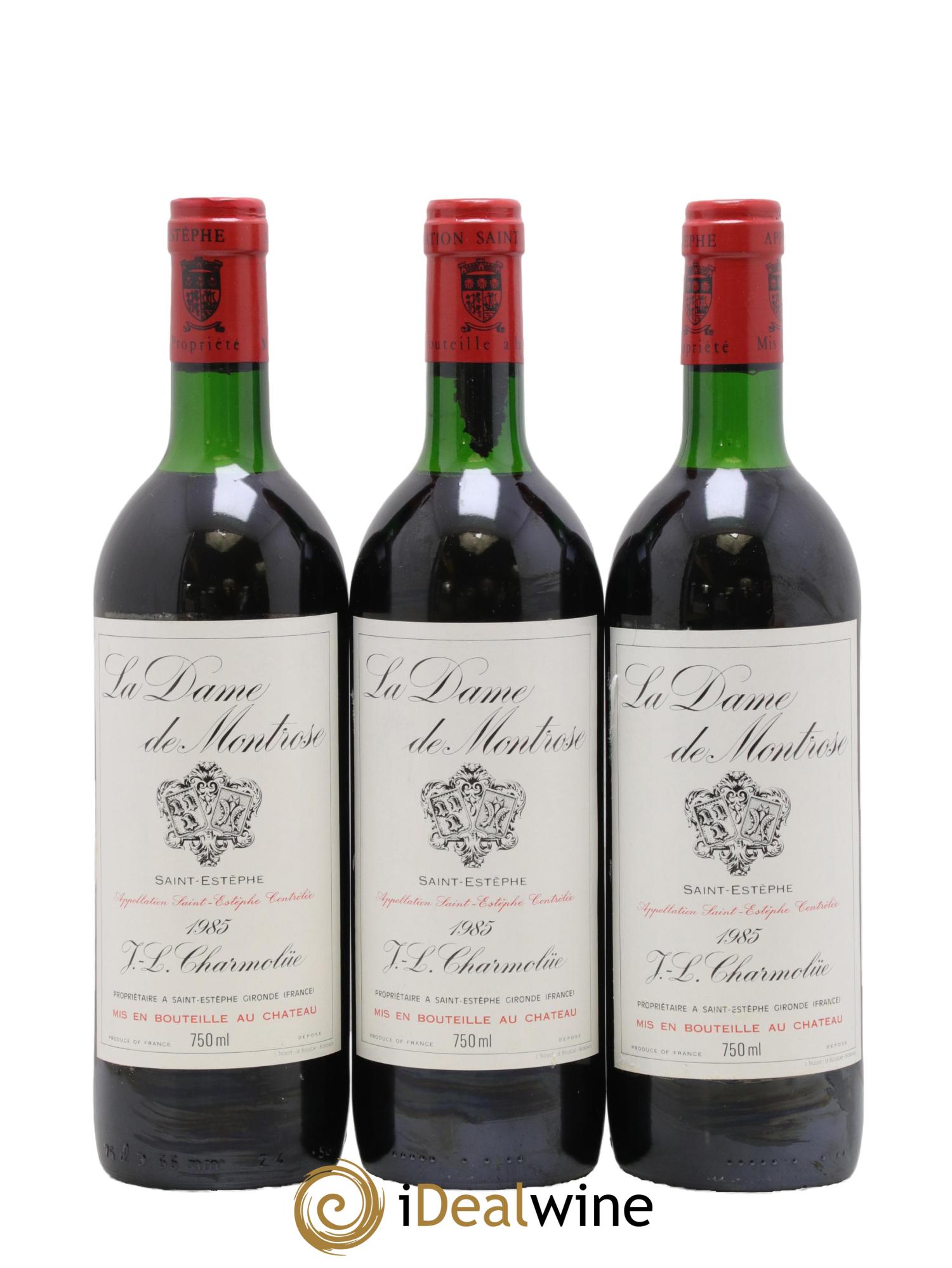 La Dame de Montrose Second Vin 1985 - Lot de 3 bouteilles - 0