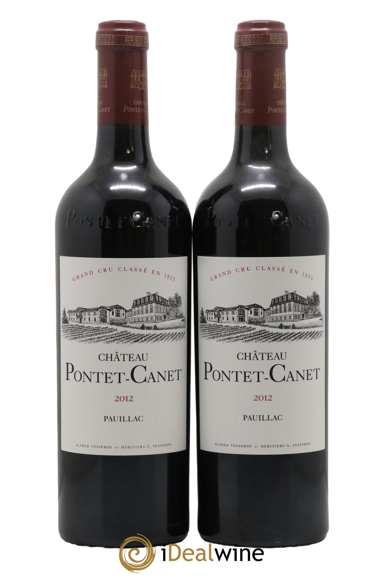 Château Pontet Canet 5ème Grand Cru Classé 2012 - Lot de 2 bouteilles - 0