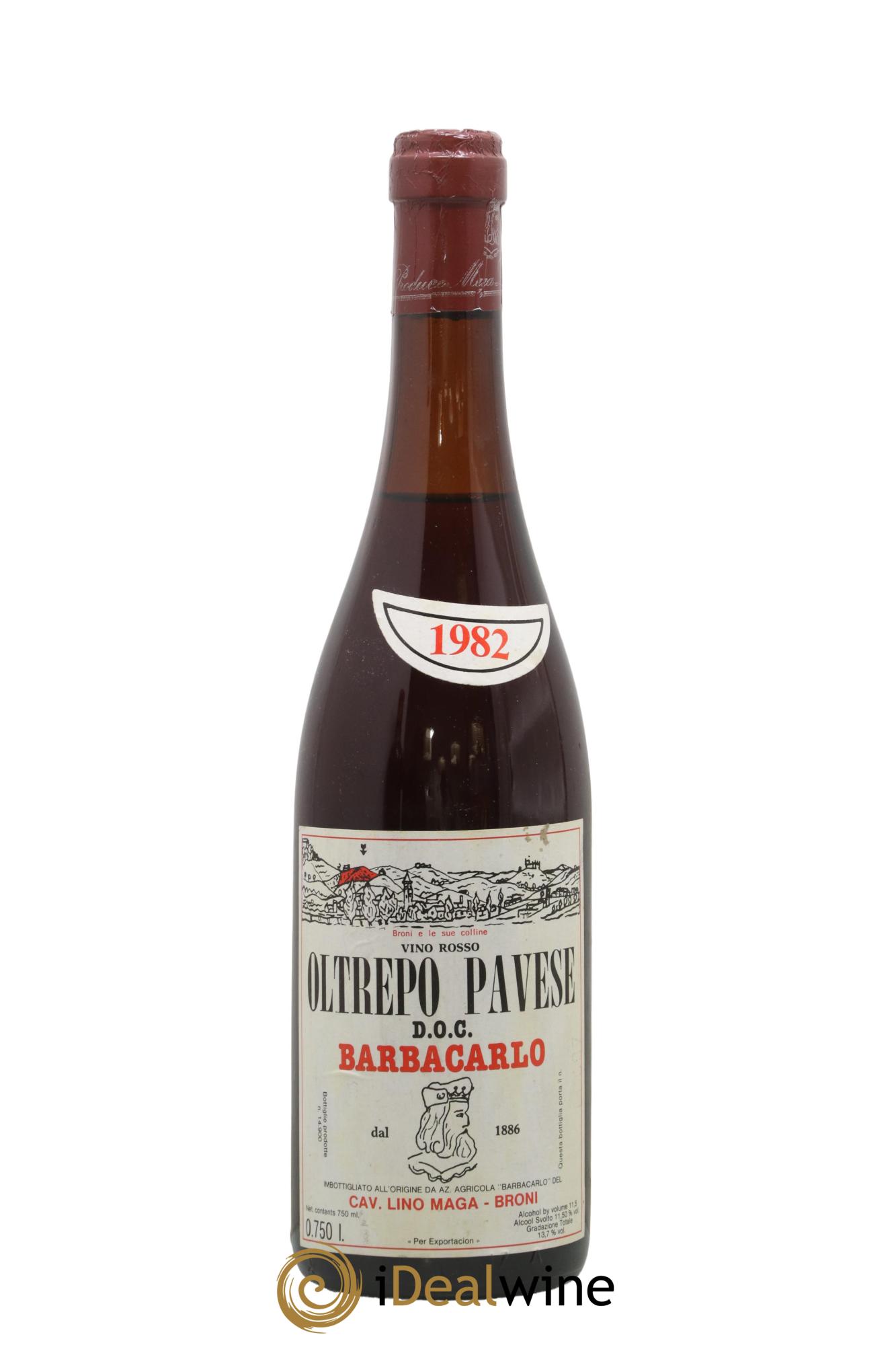 Italie Oltrepo Pavese DOC Barbacarlo Lino Maga 1982 - Lot de 1 bouteille - 0