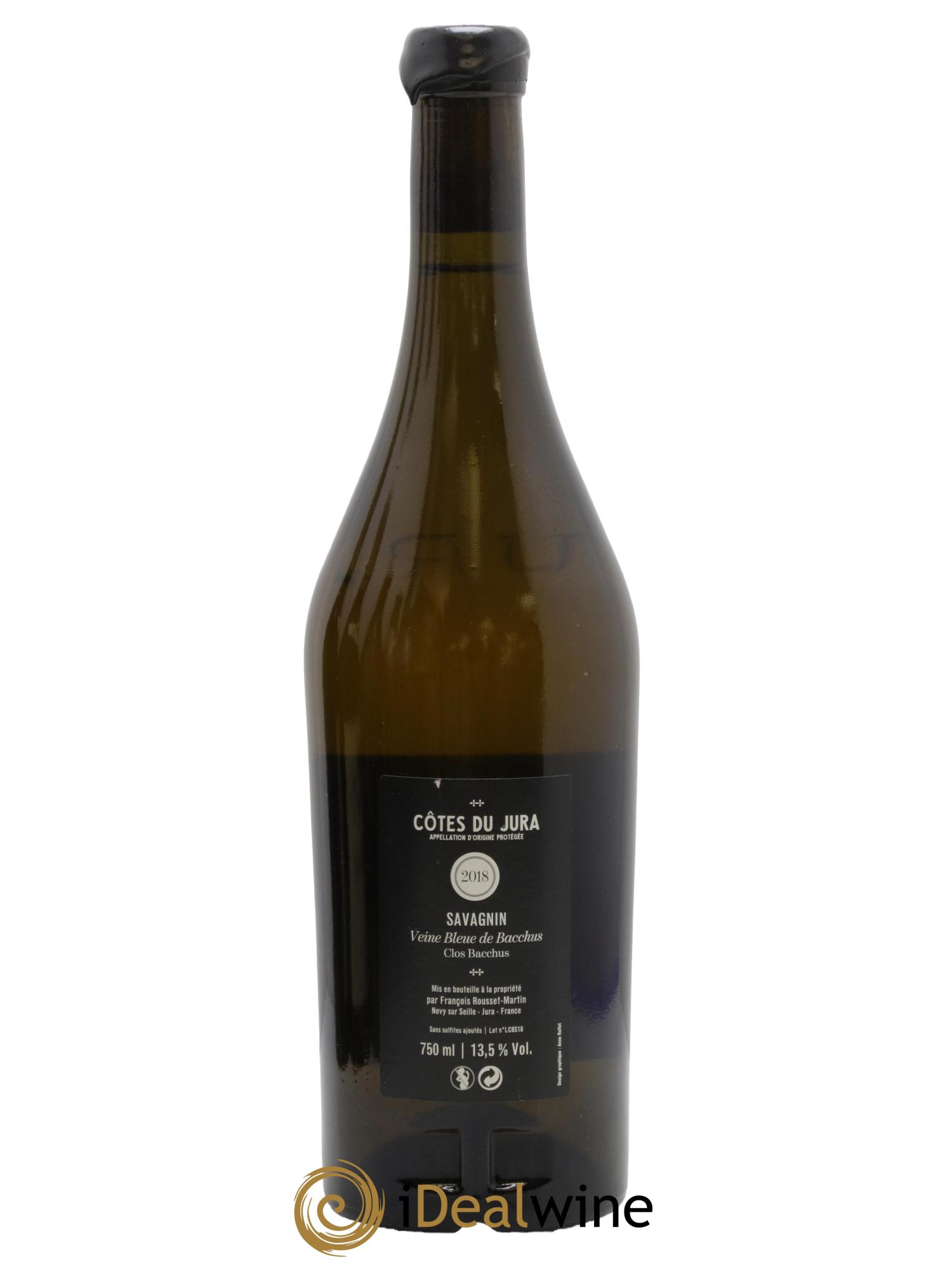 Côtes du Jura La Veine Bleue de Bacchus François Rousset Martin 2018 - Lot de 1 bouteille - 1