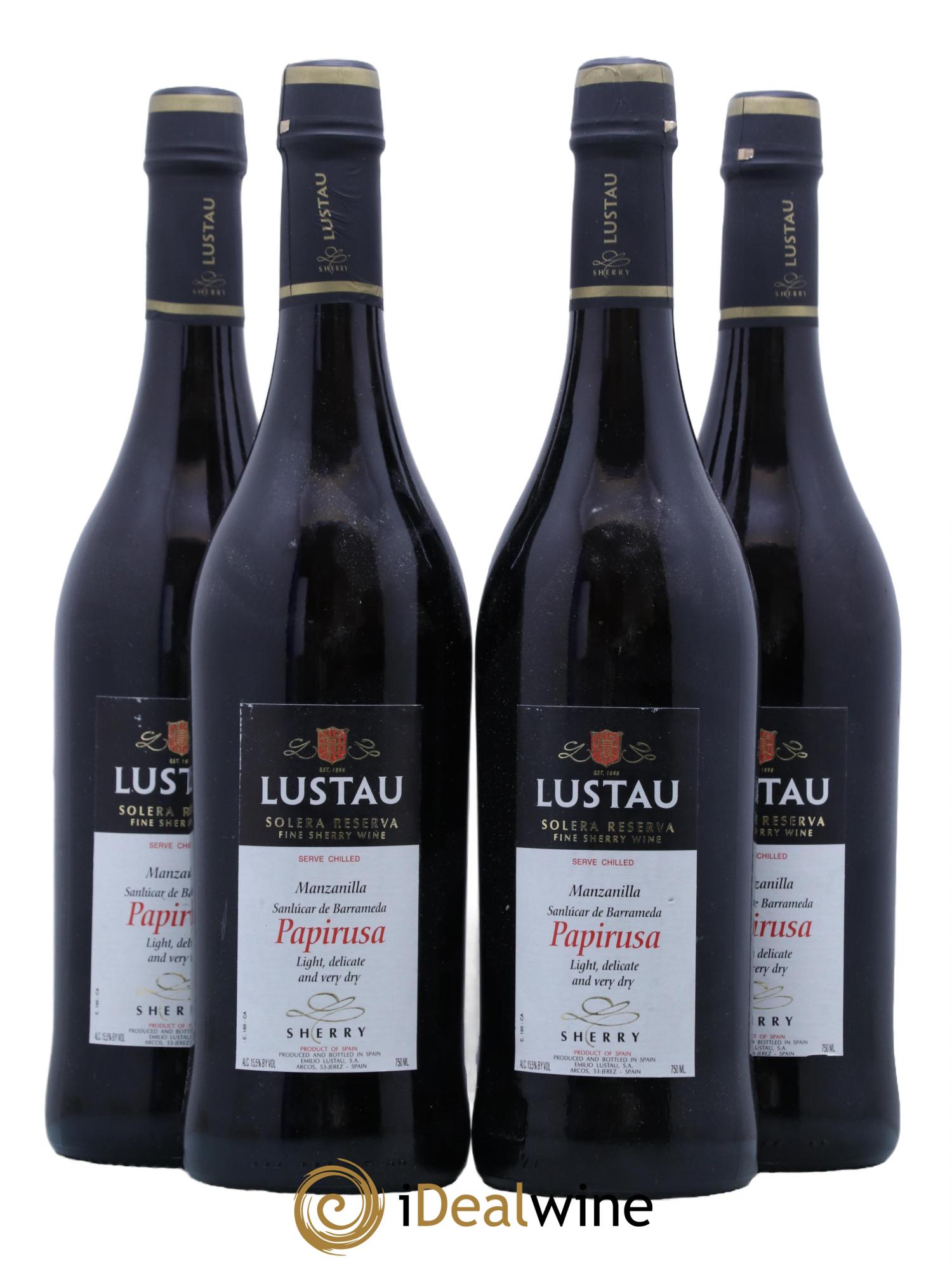 Espagne Papirusa Lustau Solera Reserva - Lot de 4 bouteilles - 0