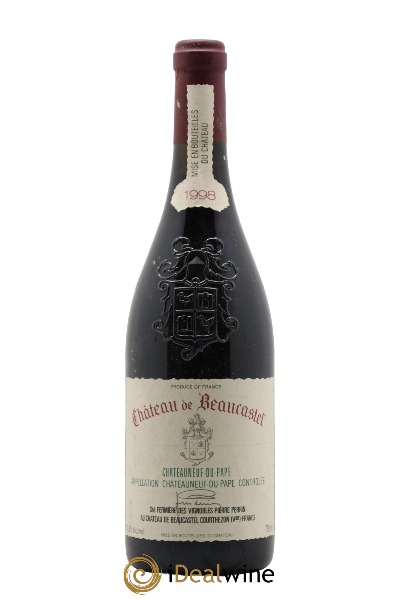 Châteauneuf-du-Pape Château de Beaucastel Famille Perrin 1998 - Posten von 1 Flasche - 0