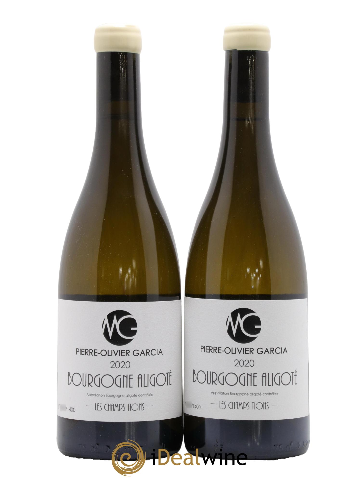 Bourgogne Aligoté Les Champs Tions Moron Garcia 2020 - Lot of 2 bottles - 0