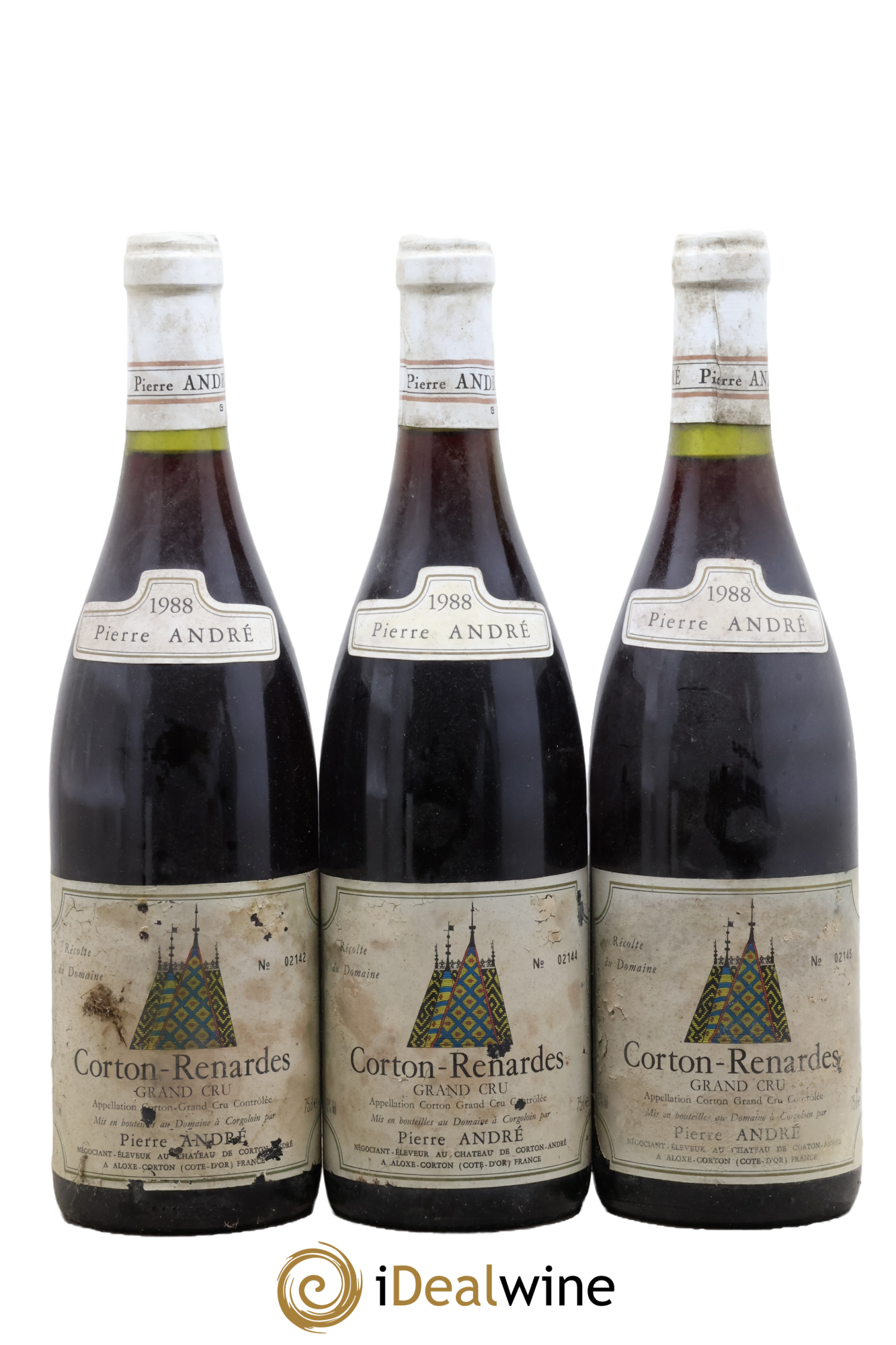 Corton-Renardes Grand Cru Pierre André 1988 - Lot de 3 bouteilles - 0