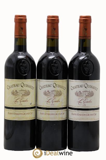 Château Quinault L'Enclos 1998 - Lot of 3 bottles - 0